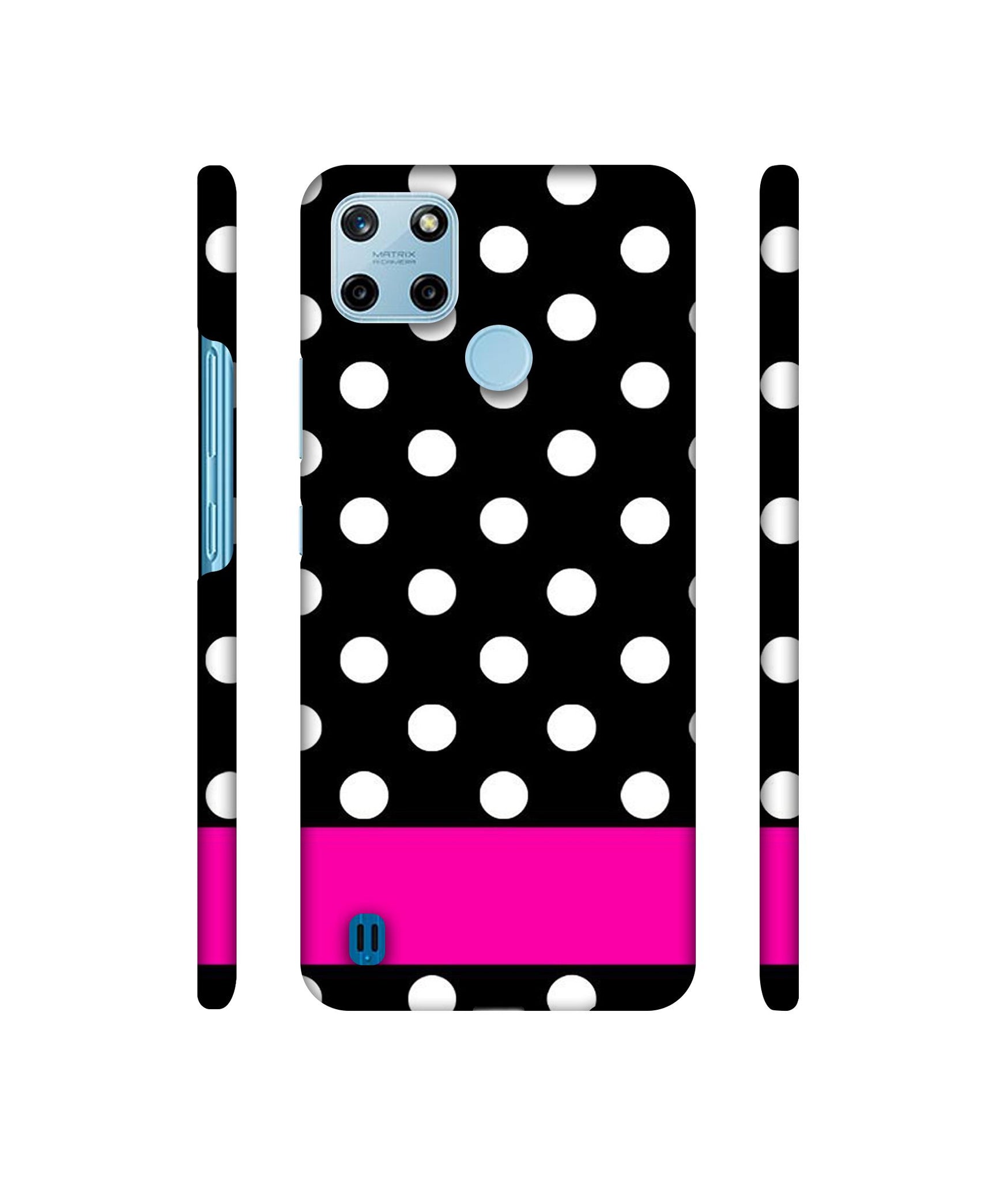 White Dots Pattern Designer Hard Back Cover for Realme C25Y 4G