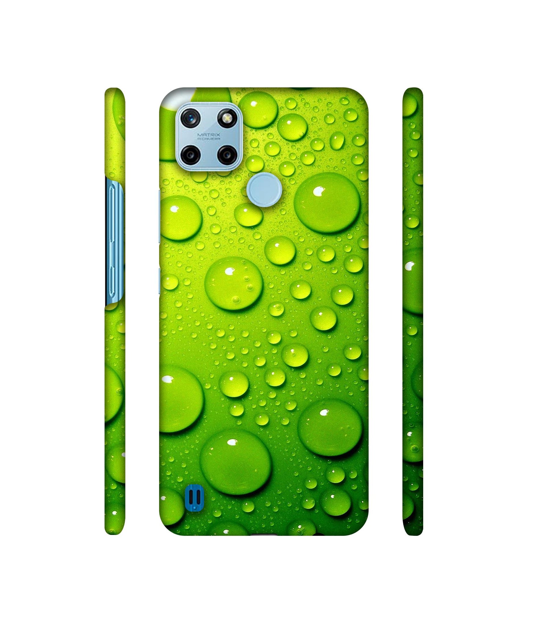 Green Bubbles Designer Hard Back Cover for Realme C25Y 4G