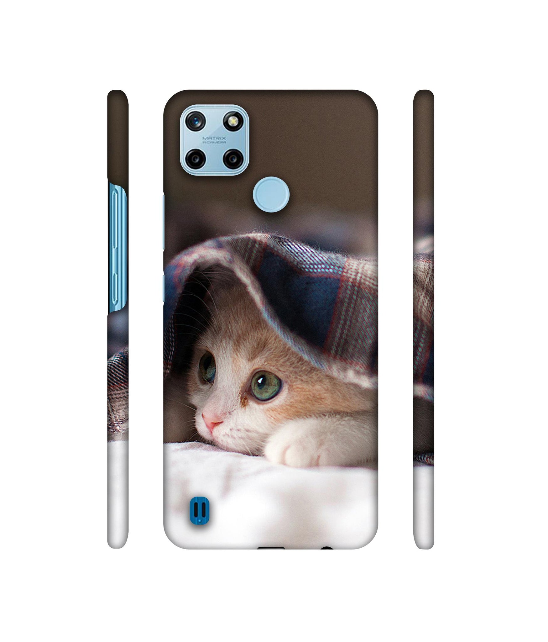 Sleepy Kitten Designer Hard Back Cover for Realme C25Y 4G