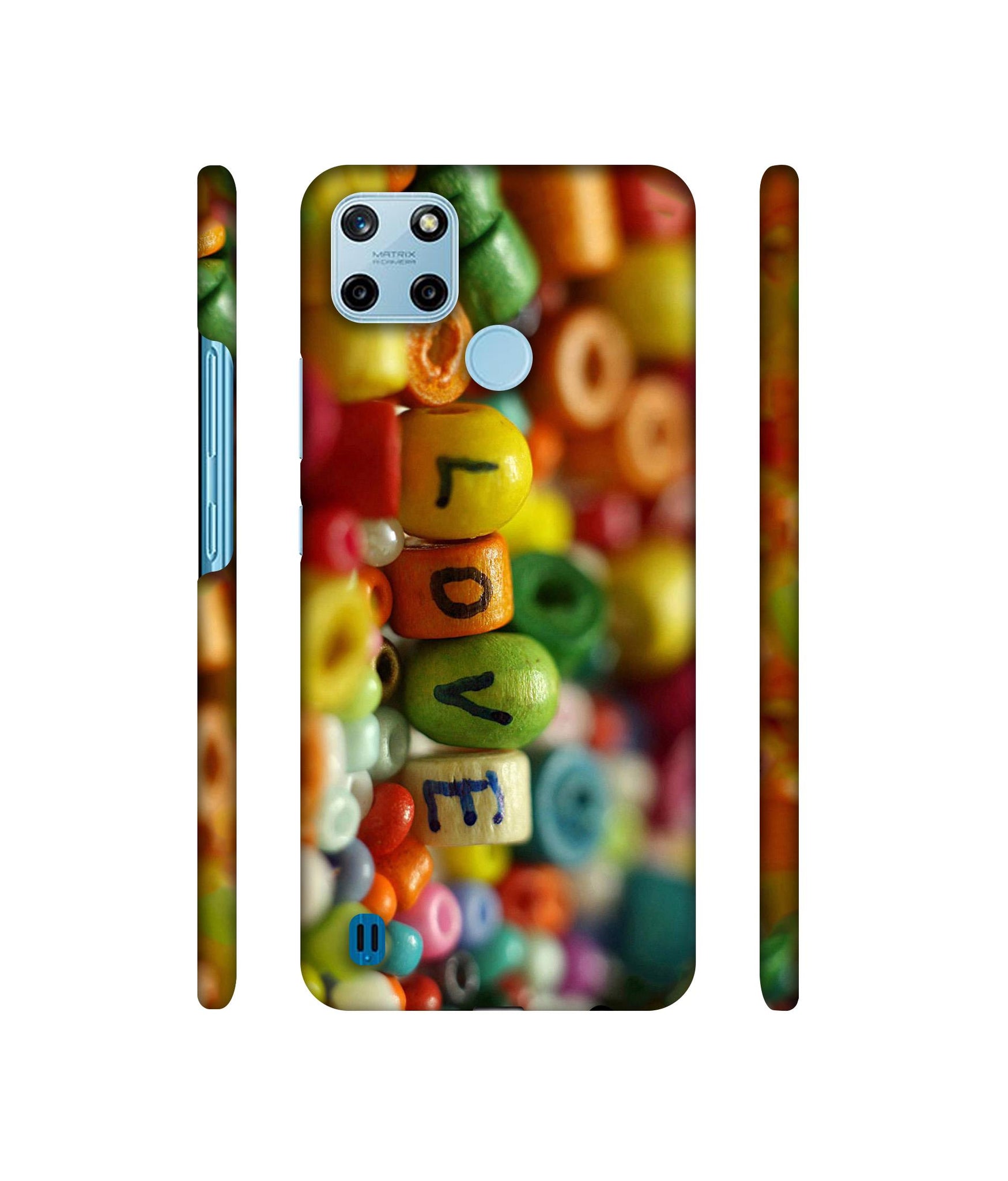 Colorful Love Designer Hard Back Cover for Realme C25Y 4G