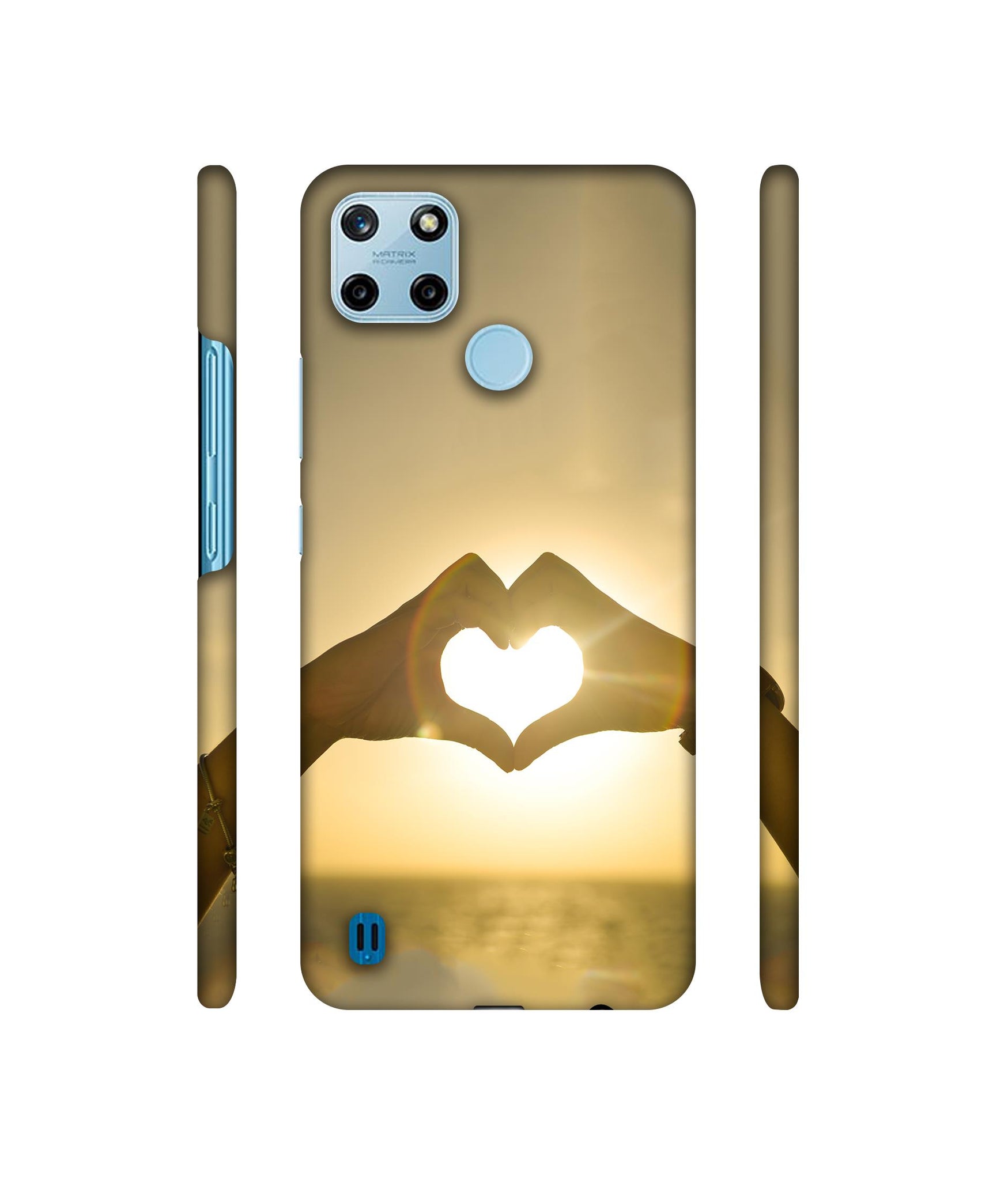 Heart in Hand Shape Designer Hard Back Cover for Realme C25Y 4G