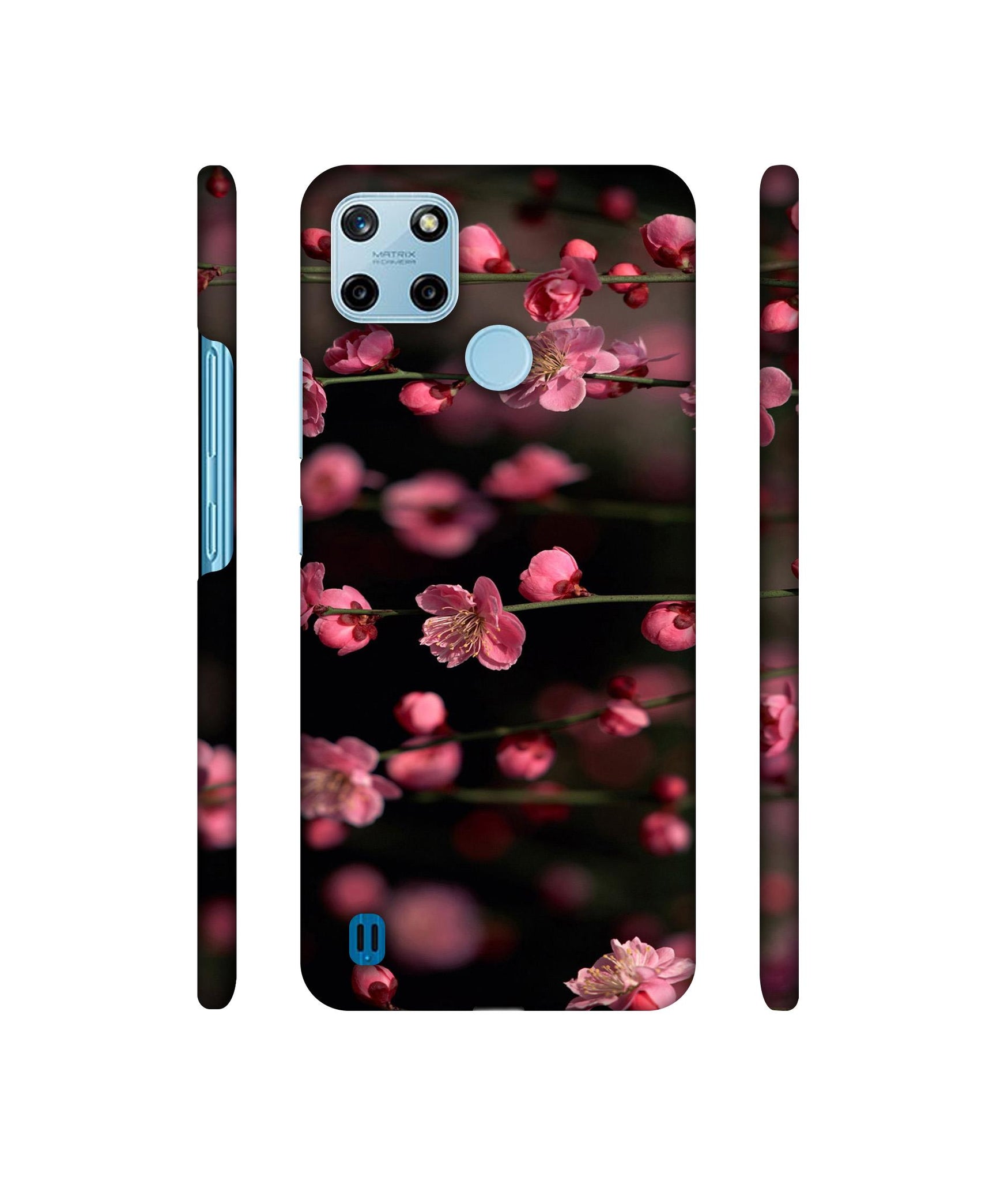 Pink Flowers Designer Hard Back Cover for Realme C25Y 4G
