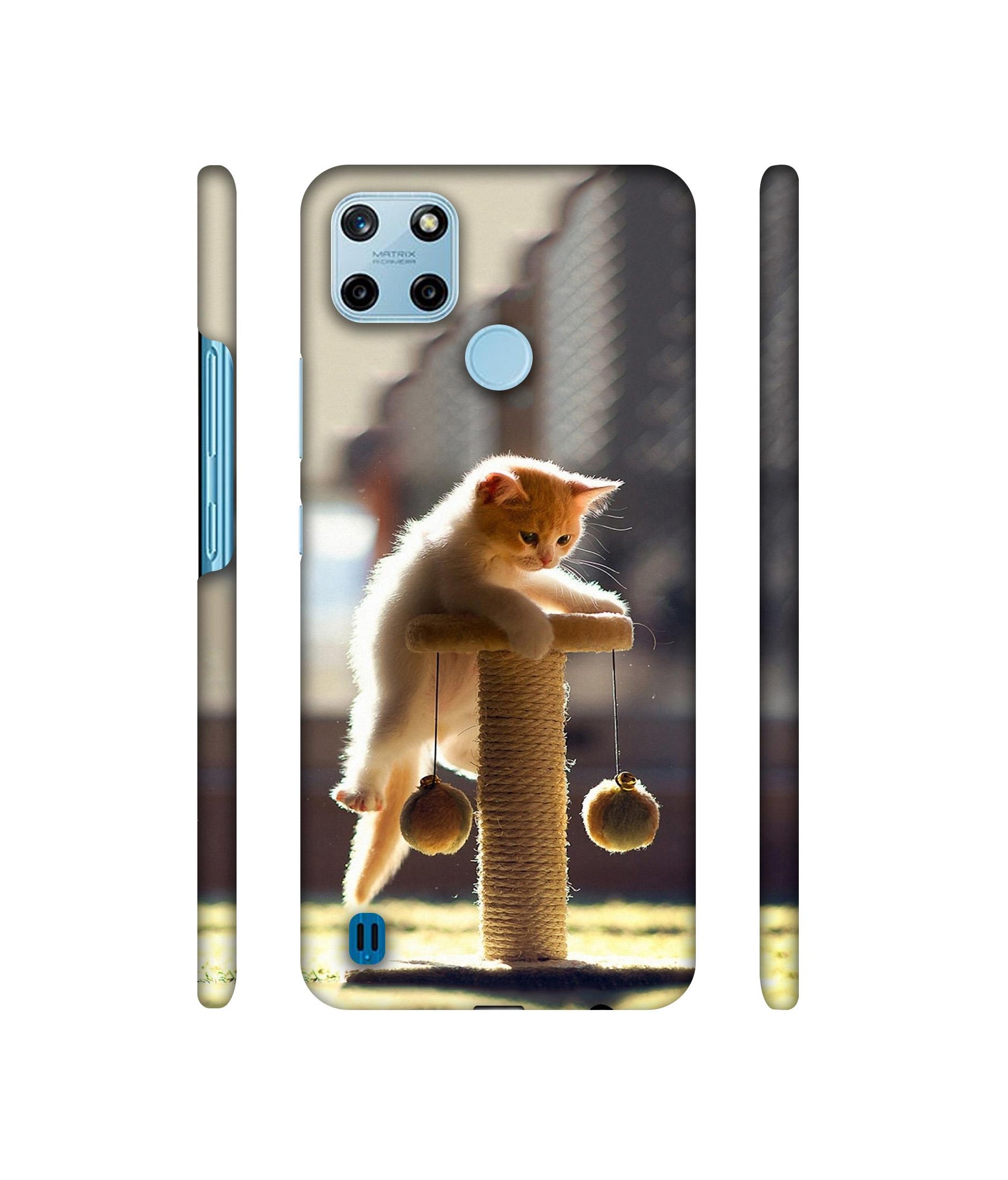 Cat Climbing Designer Hard Back Cover for Realme C25Y 4G
