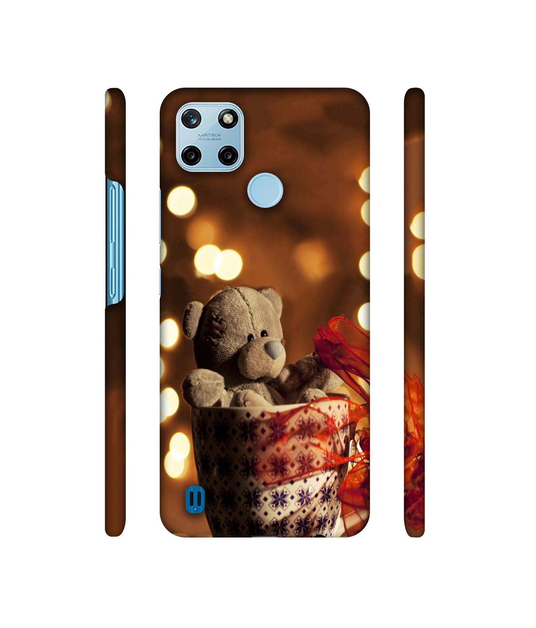 Teddy In Cup Designer Hard Back Cover for Realme C25Y 4G