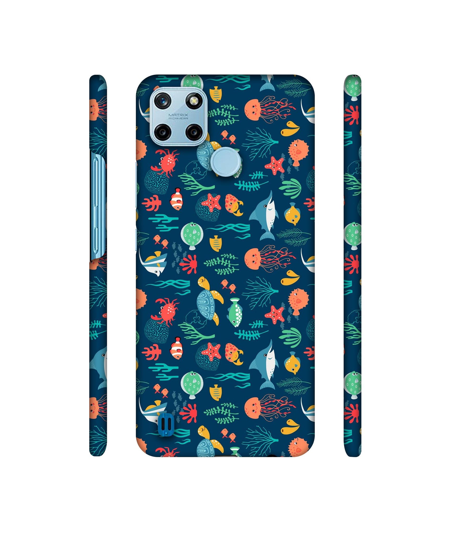 Aquarium Texture Designer Hard Back Cover for Realme C25Y 4G