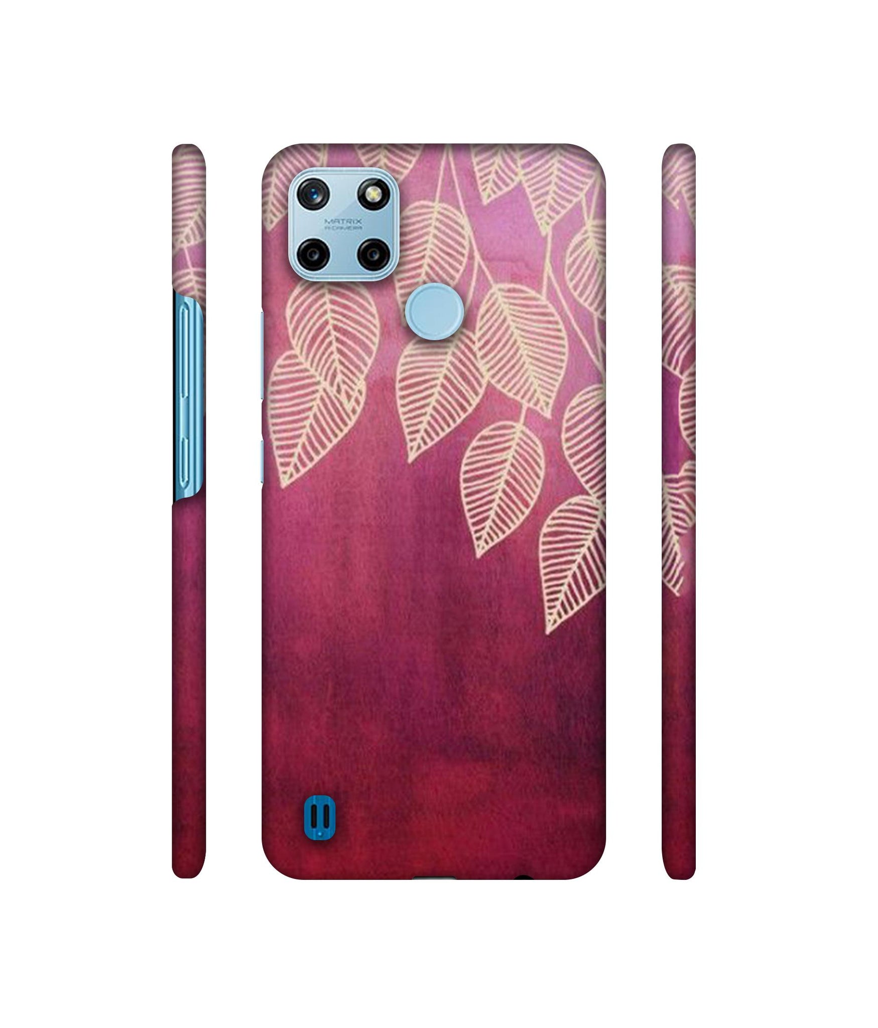 Leaf Pattern Designer Hard Back Cover for Realme C25Y 4G