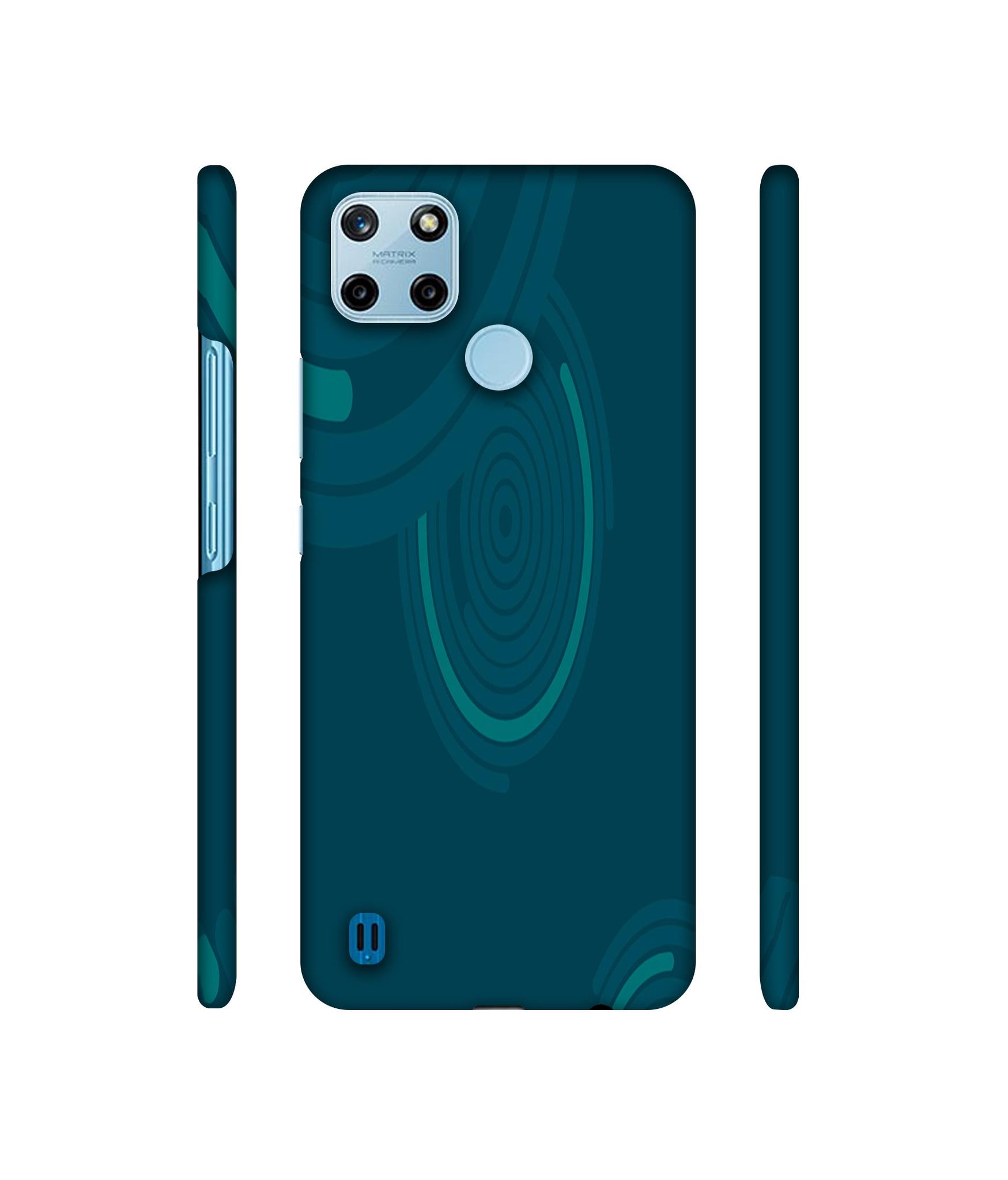 Round Texture Designer Hard Back Cover for Realme C25Y 4G