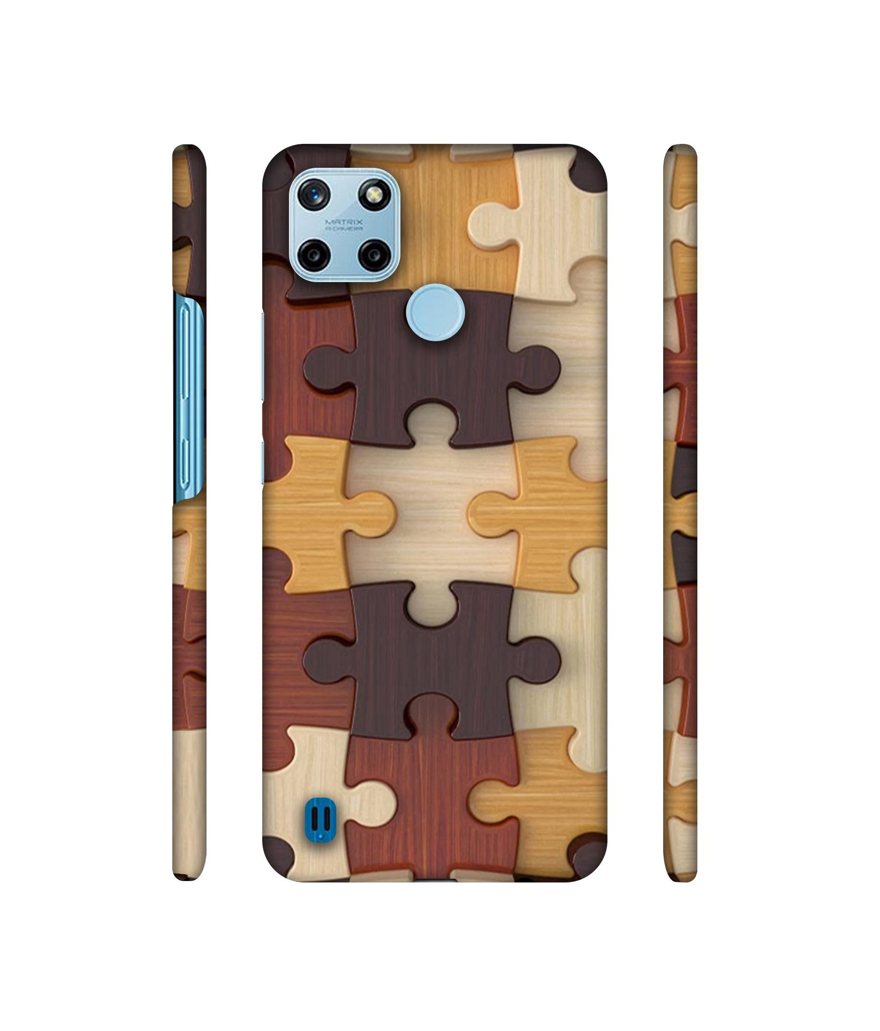 Puzzle Pattern Designer Hard Back Cover for Realme C25Y 4G