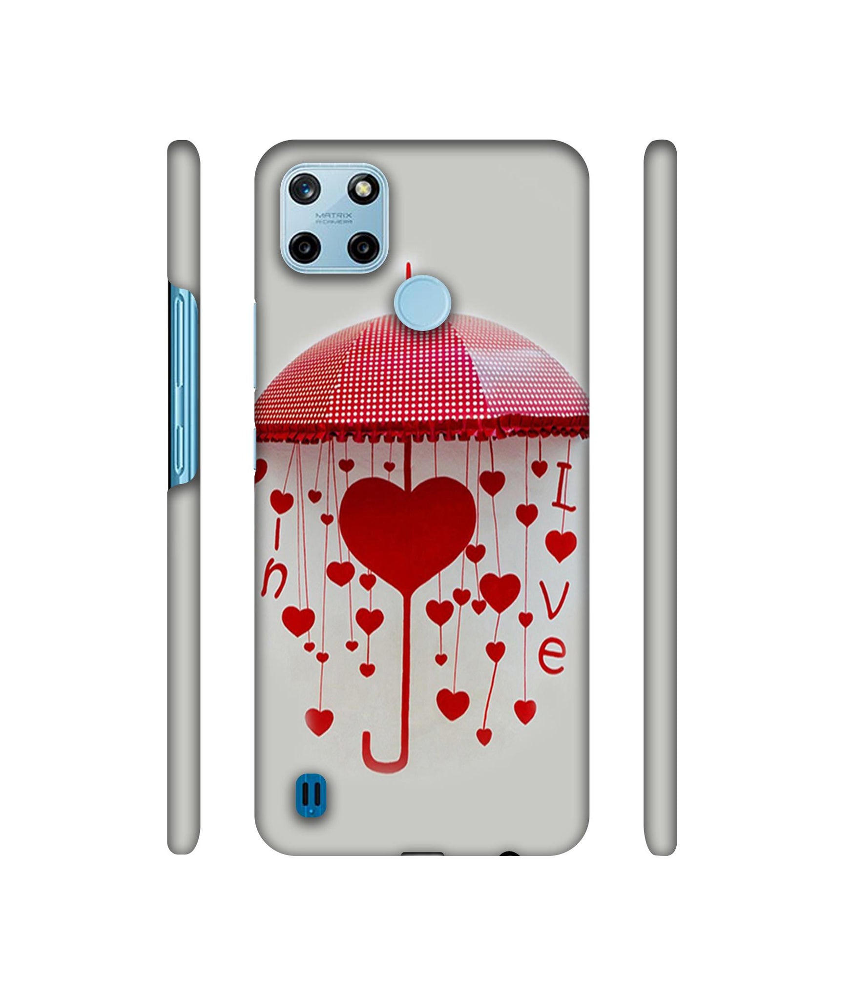 Love Heart Designer Hard Back Cover for Realme C25Y 4G