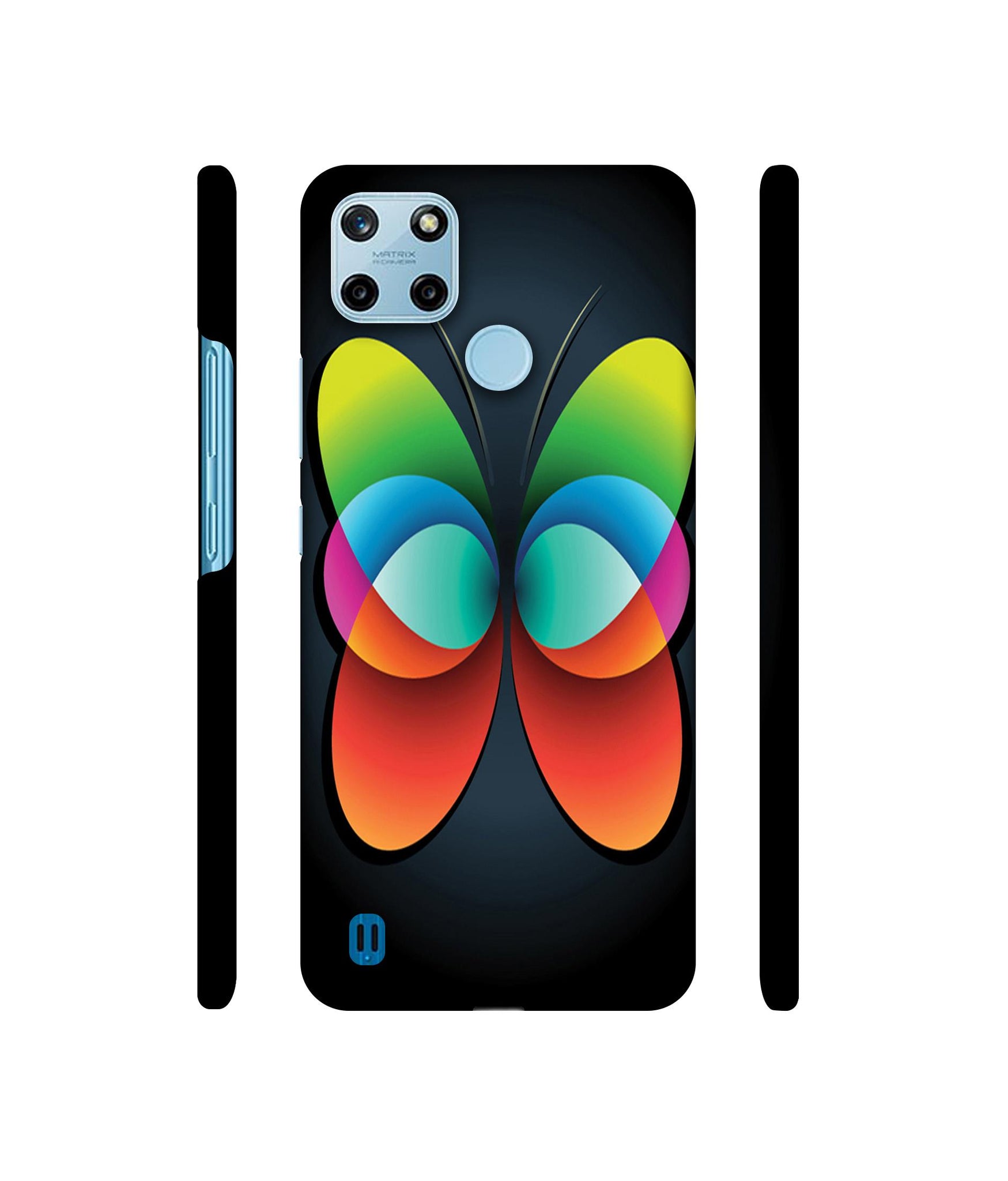 Colourfull Butterfly Designer Hard Back Cover for Realme C25Y 4G