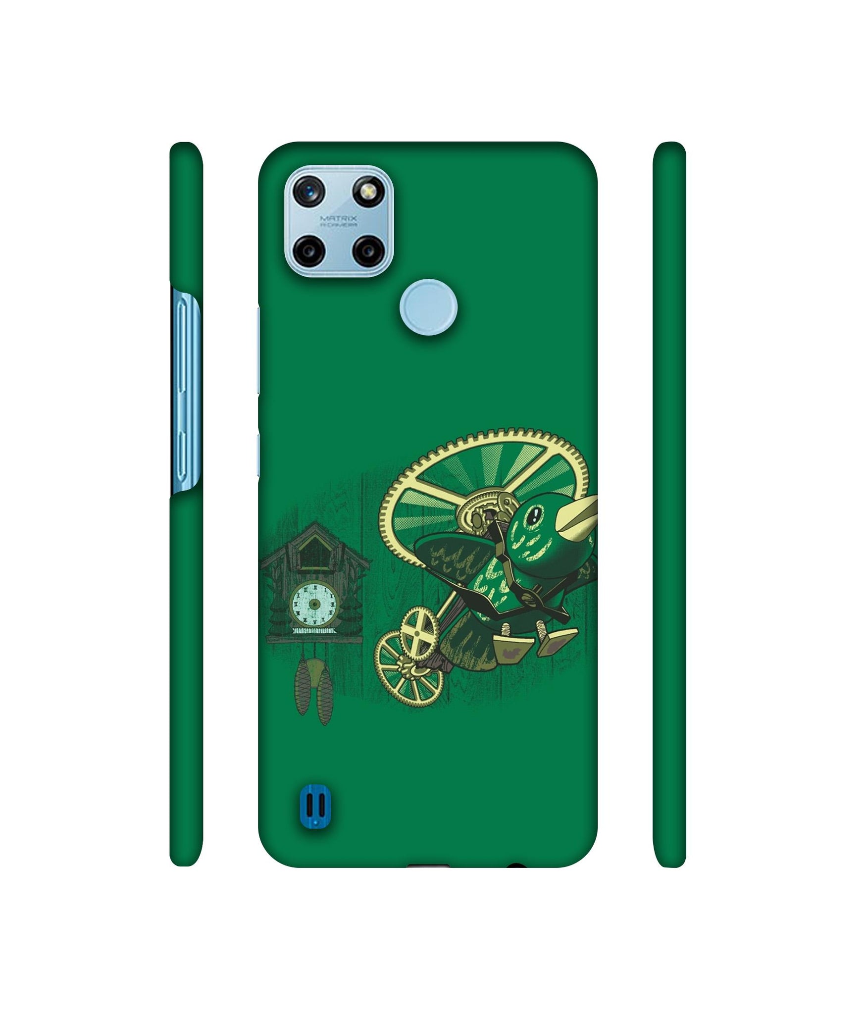 Clock Bird Designer Hard Back Cover for Realme C25Y 4G