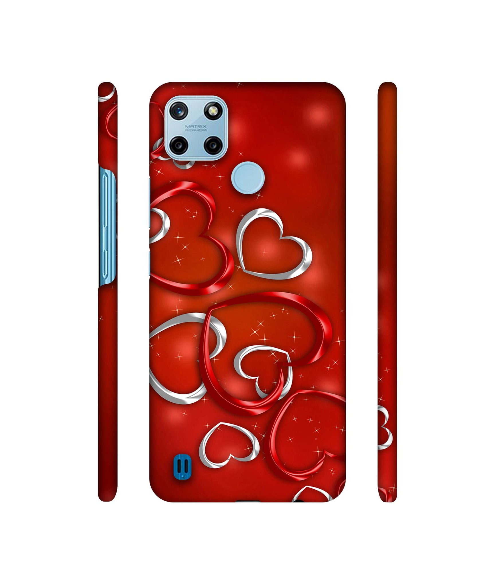 Hearts Designer Hard Back Cover for Realme C25Y 4G