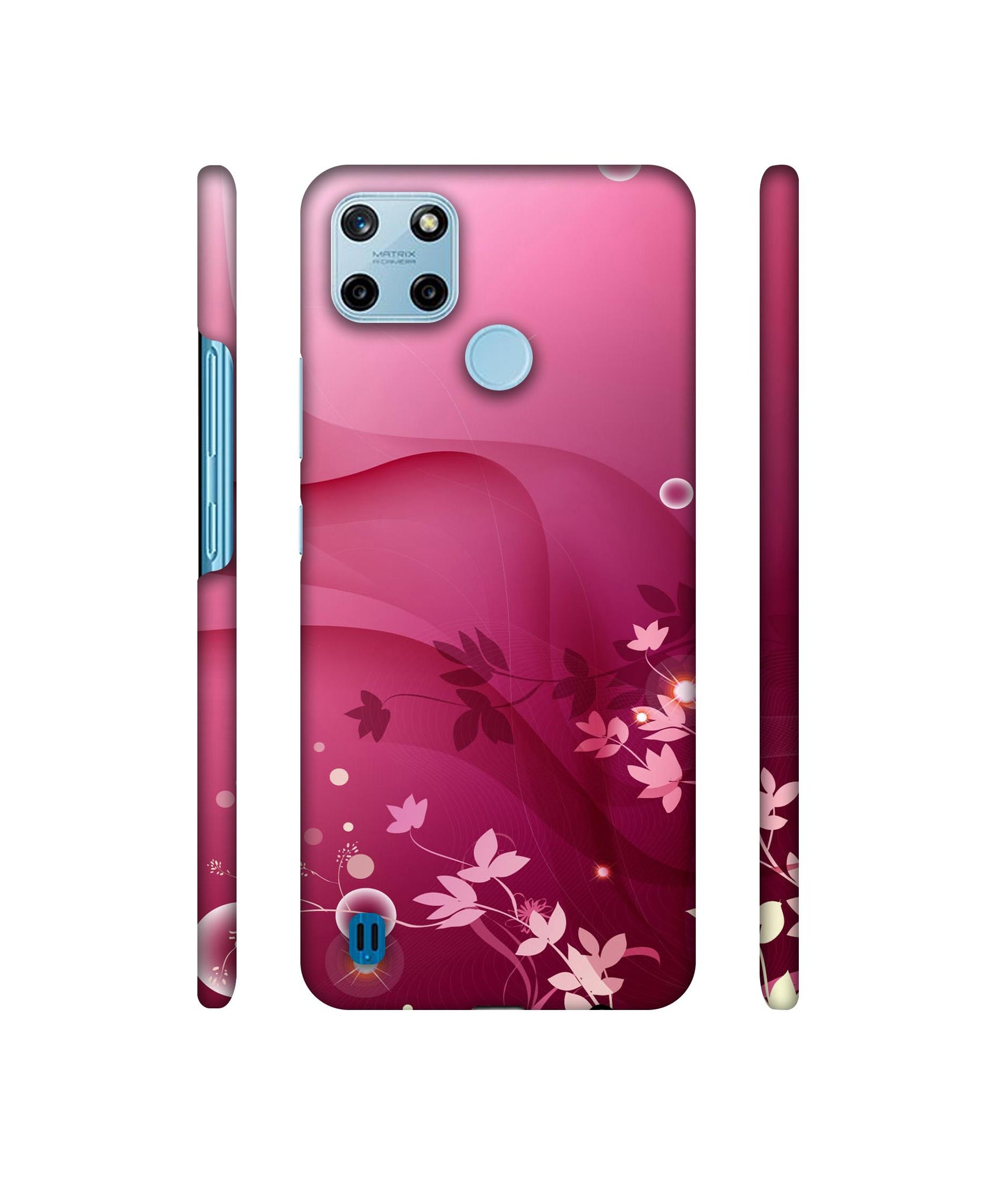 Pink Abstract Designer Hard Back Cover for Realme C25Y 4G