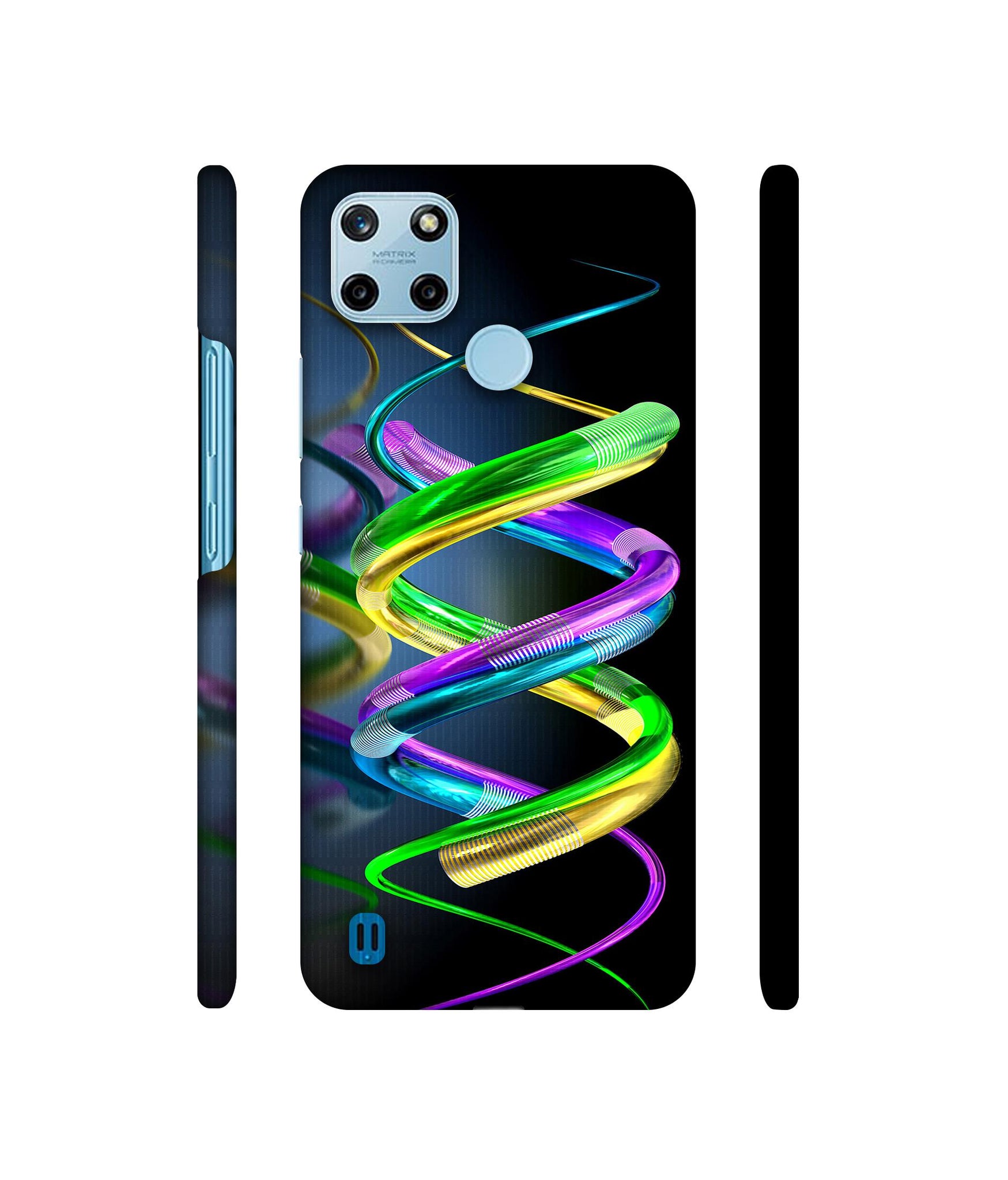 3D Spiral Designer Hard Back Cover for Realme C25Y 4G