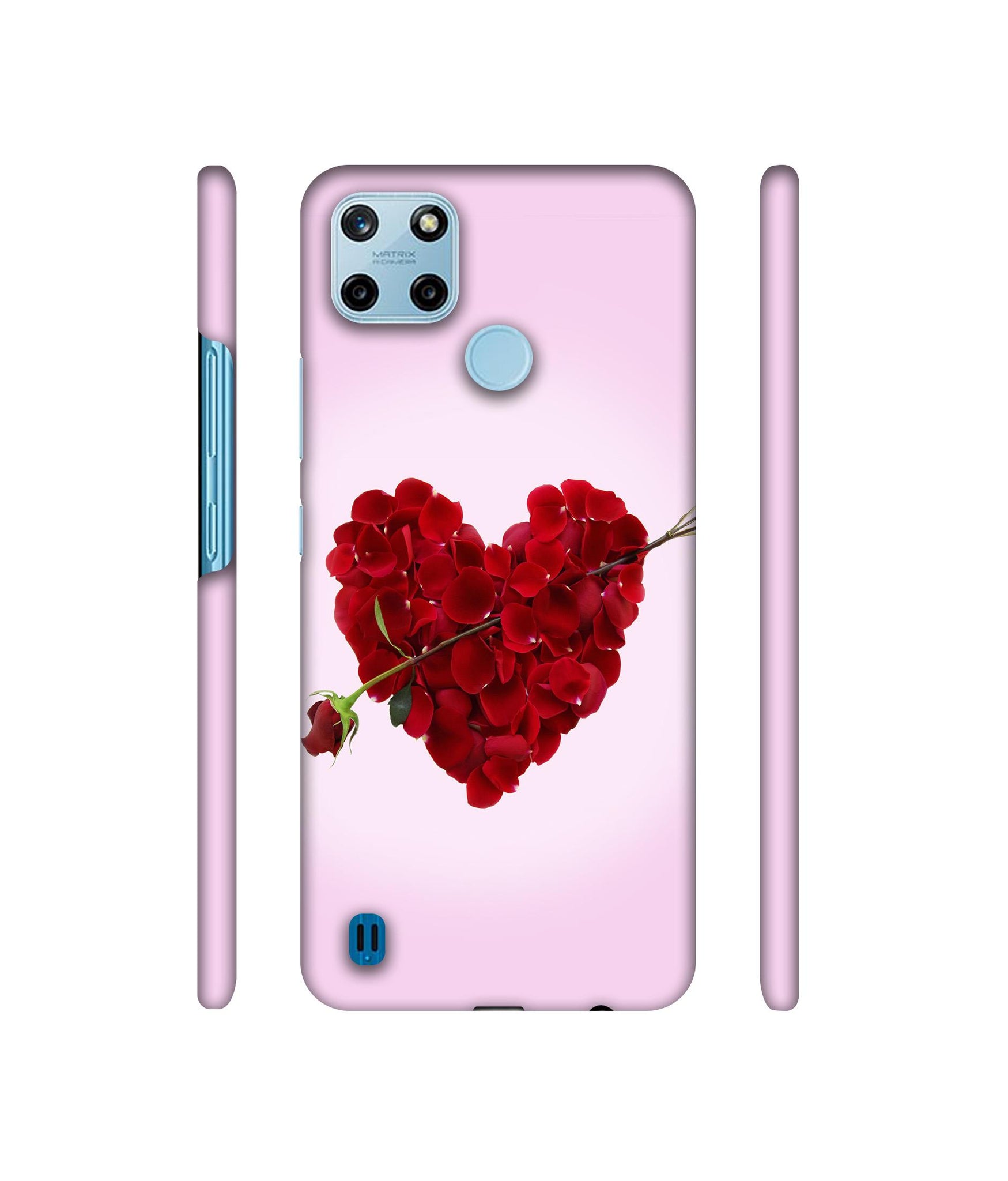 Heart Flower Designer Hard Back Cover for Realme C25Y 4G