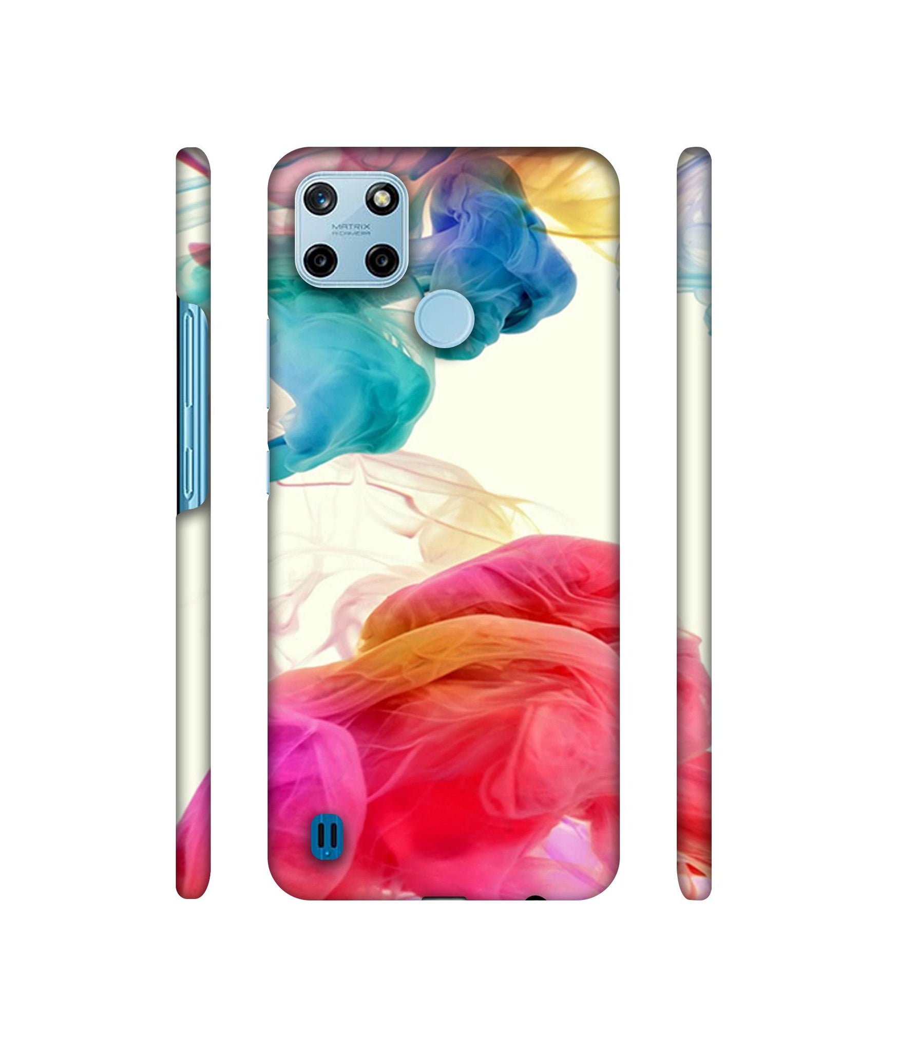 Colored Smoke Designer Hard Back Cover for Realme C25Y 4G