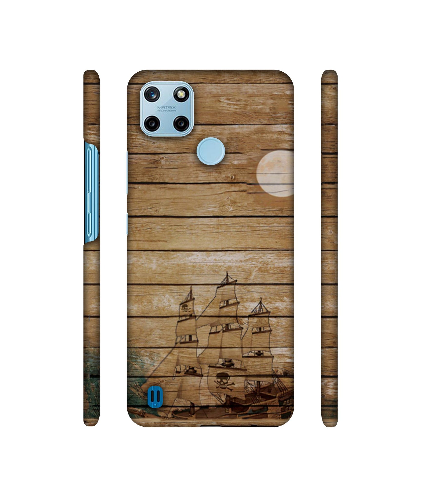 Wooden Pattern Designer Hard Back Cover for Realme C25Y 4G
