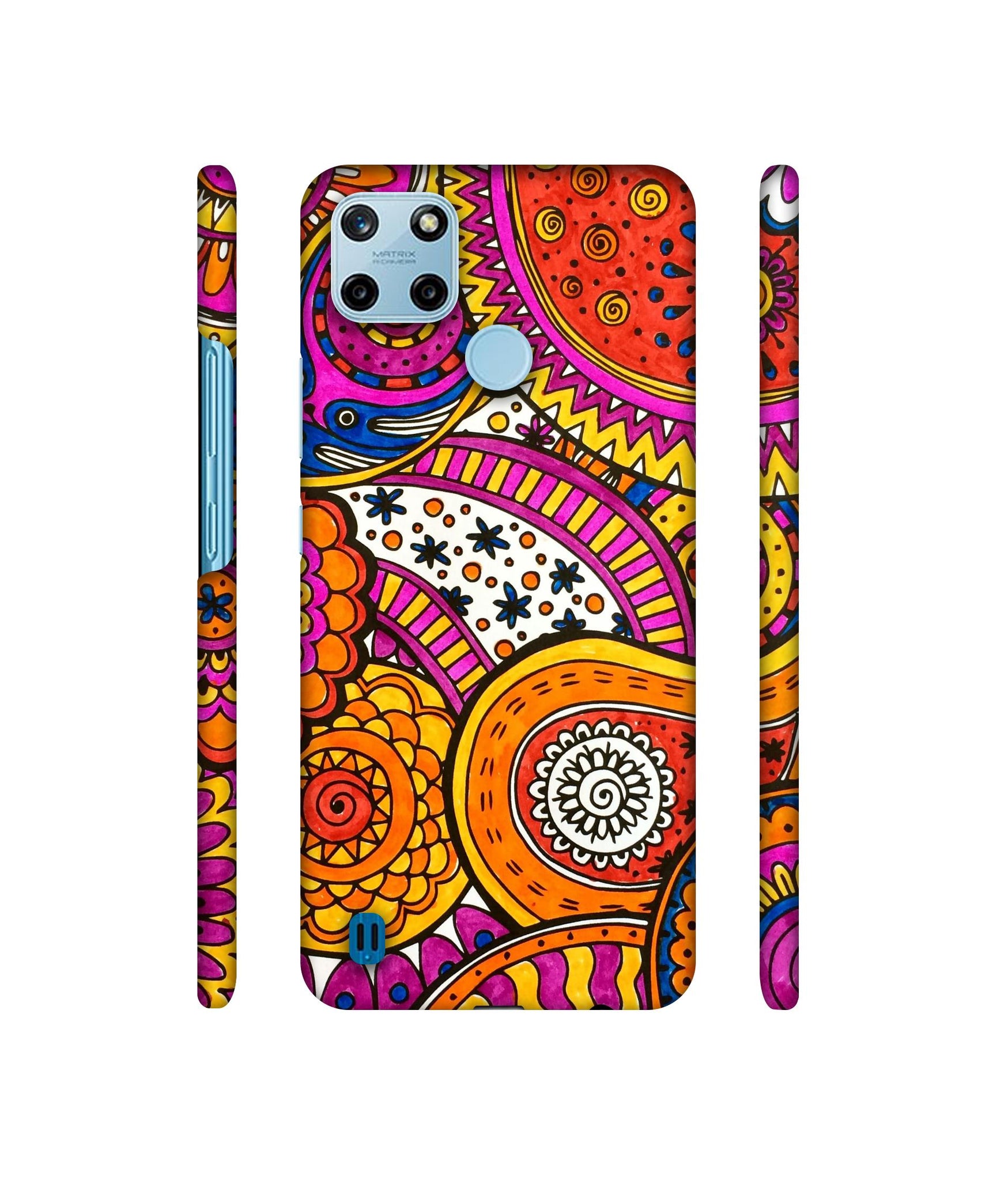 Rangoli Paisley Art Designer Hard Back Cover for Realme C25Y 4G