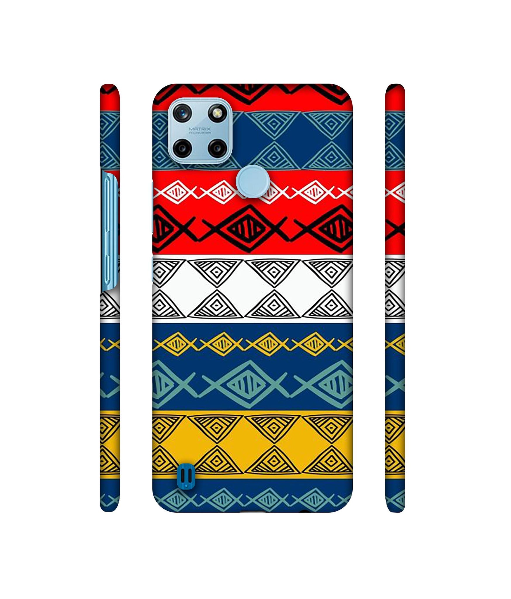 Colorful Hand Made Rangoli Art Designer Hard Back Cover for Realme C25Y 4G
