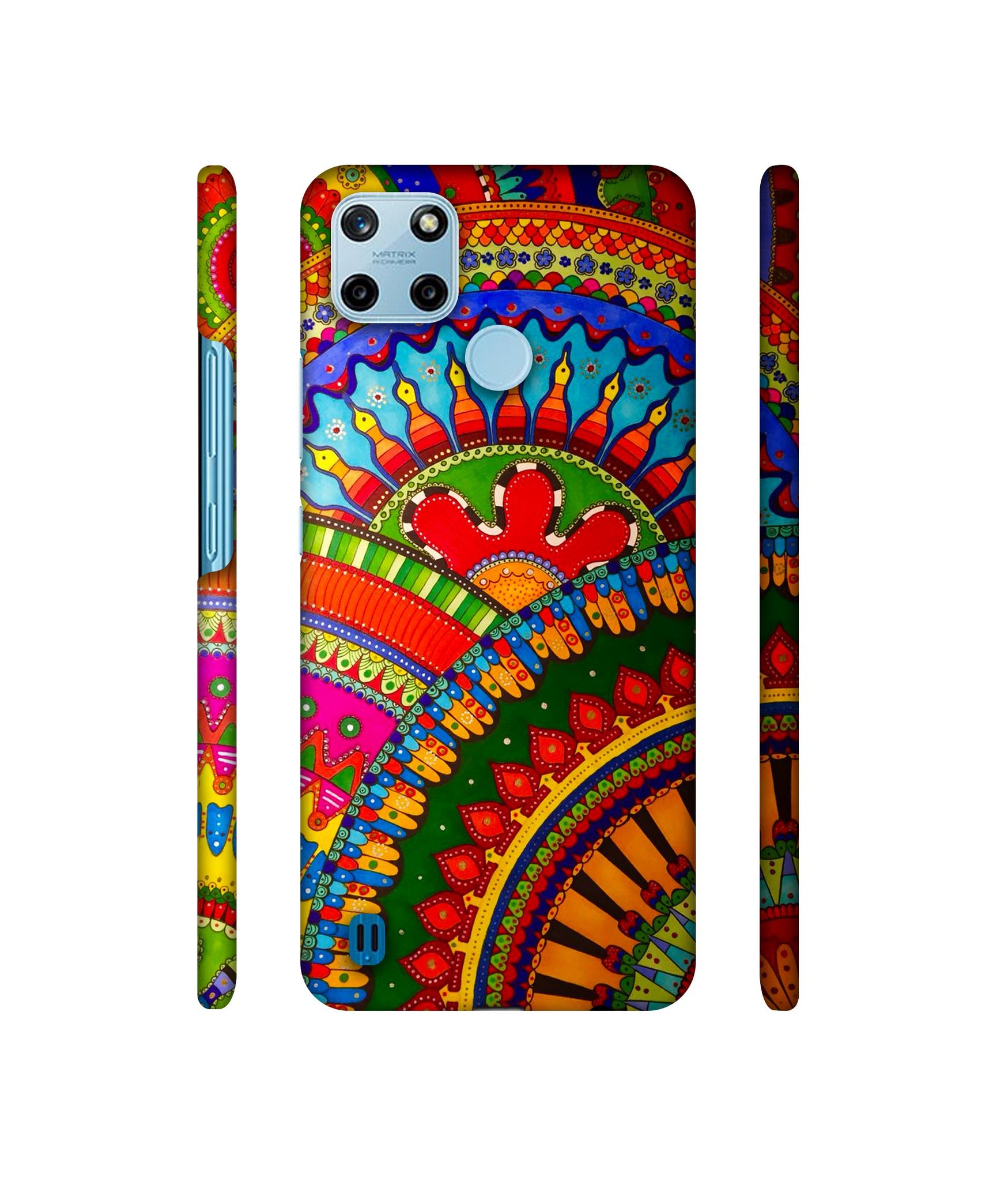 Rajasthani Rangoli Art Designer Hard Back Cover for Realme C25Y 4G