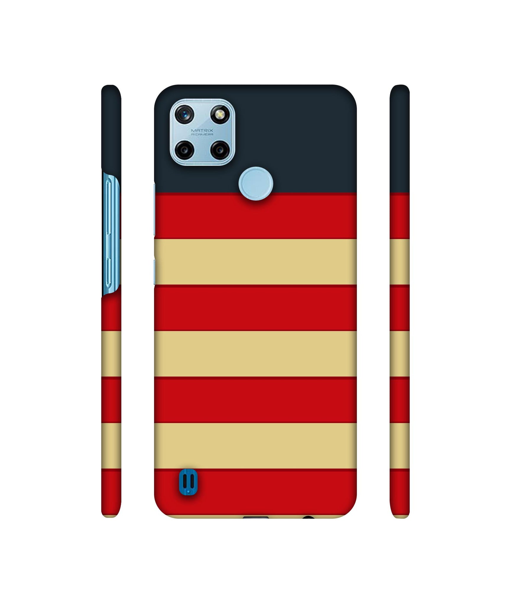 Multicolor Lines Designer Hard Back Cover for Realme C25Y 4G