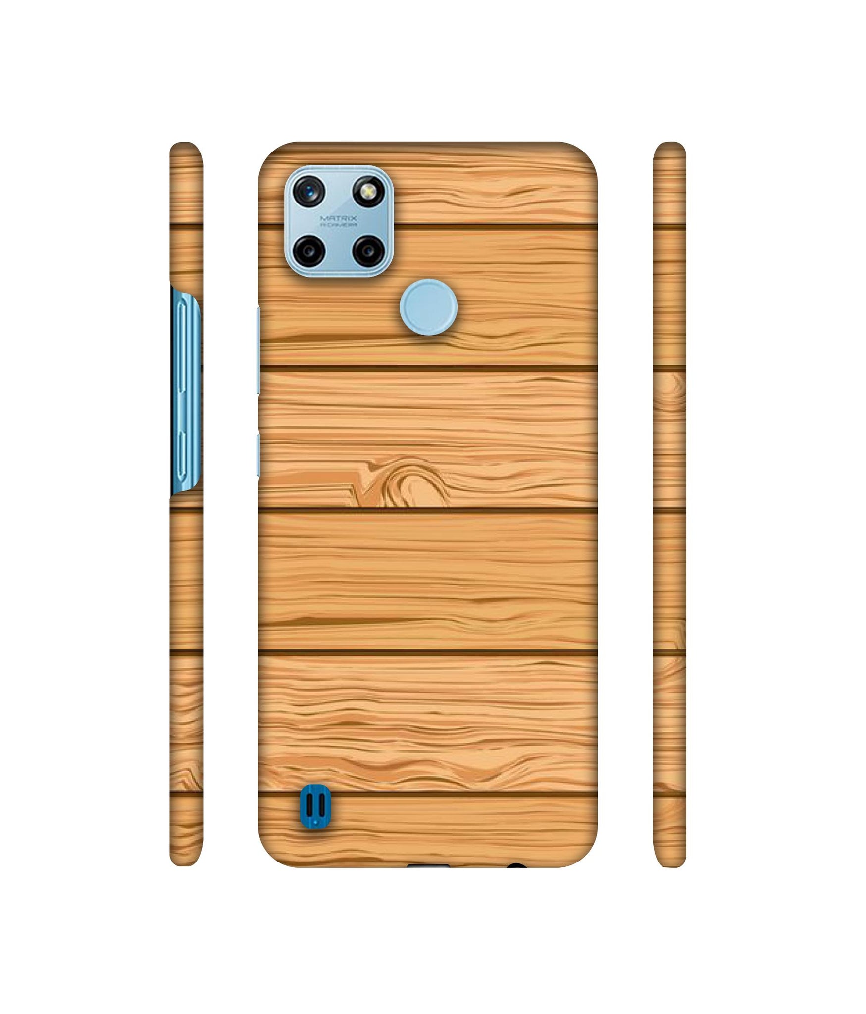 Wooden Texture Pattern Designer Hard Back Cover for Realme C25Y 4G