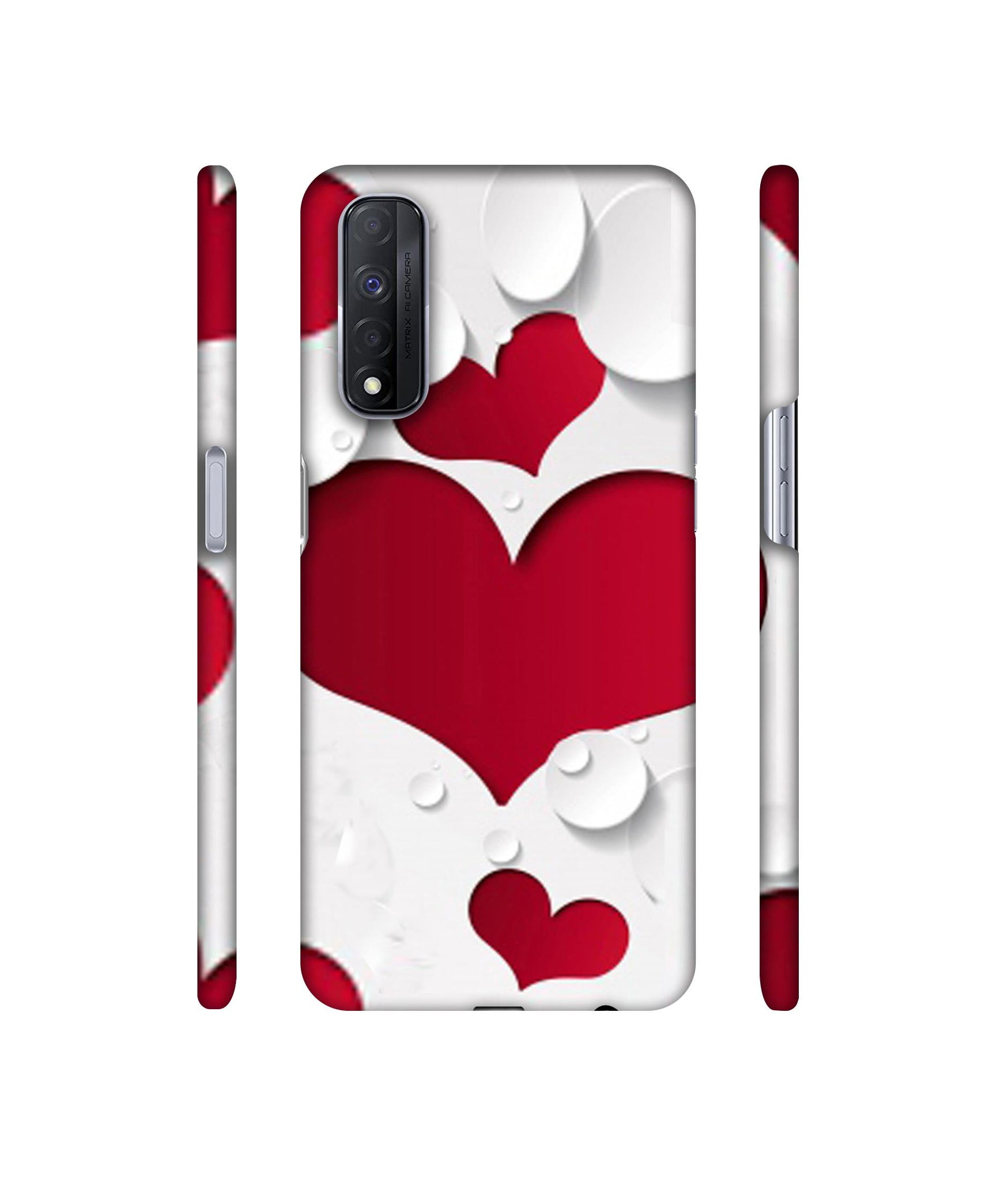 Multiple Hearts Designer Hard Back Cover for Realme Narzo 30 4G