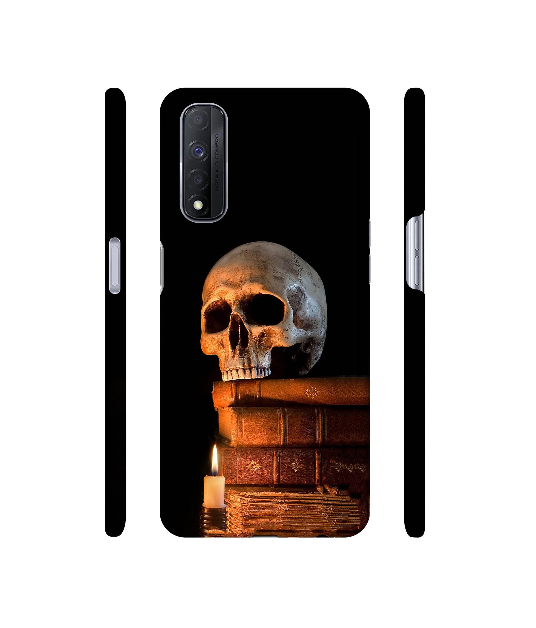 Skull Magic Candles Books Designer Hard Back Cover for Realme Narzo 30 4G