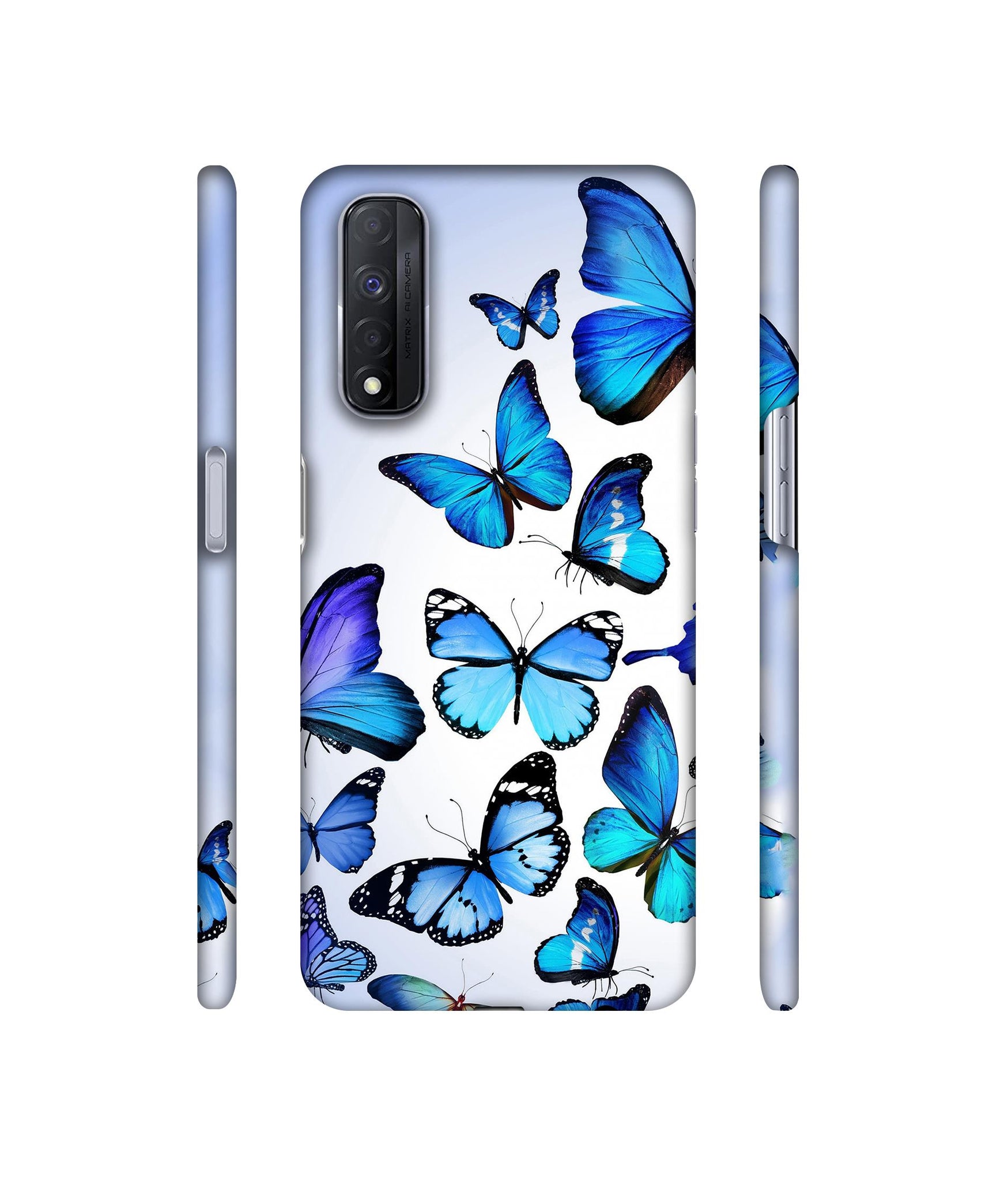 Colorful Flying Butterfly Designer Hard Back Cover for Realme Narzo 30 4G