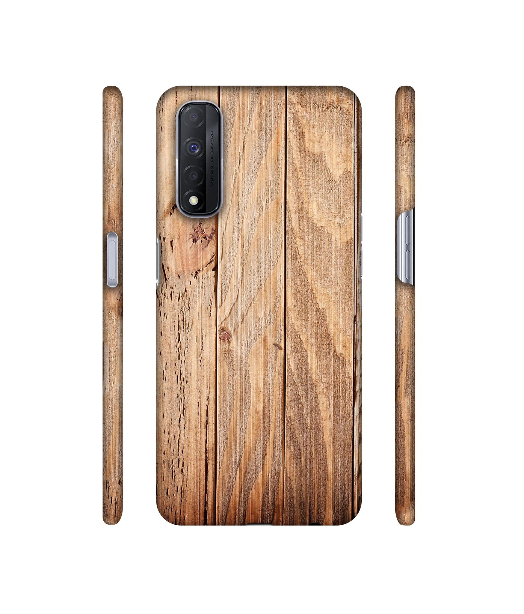 Wooden Texture Designer Hard Back Cover for Realme Narzo 30 4G