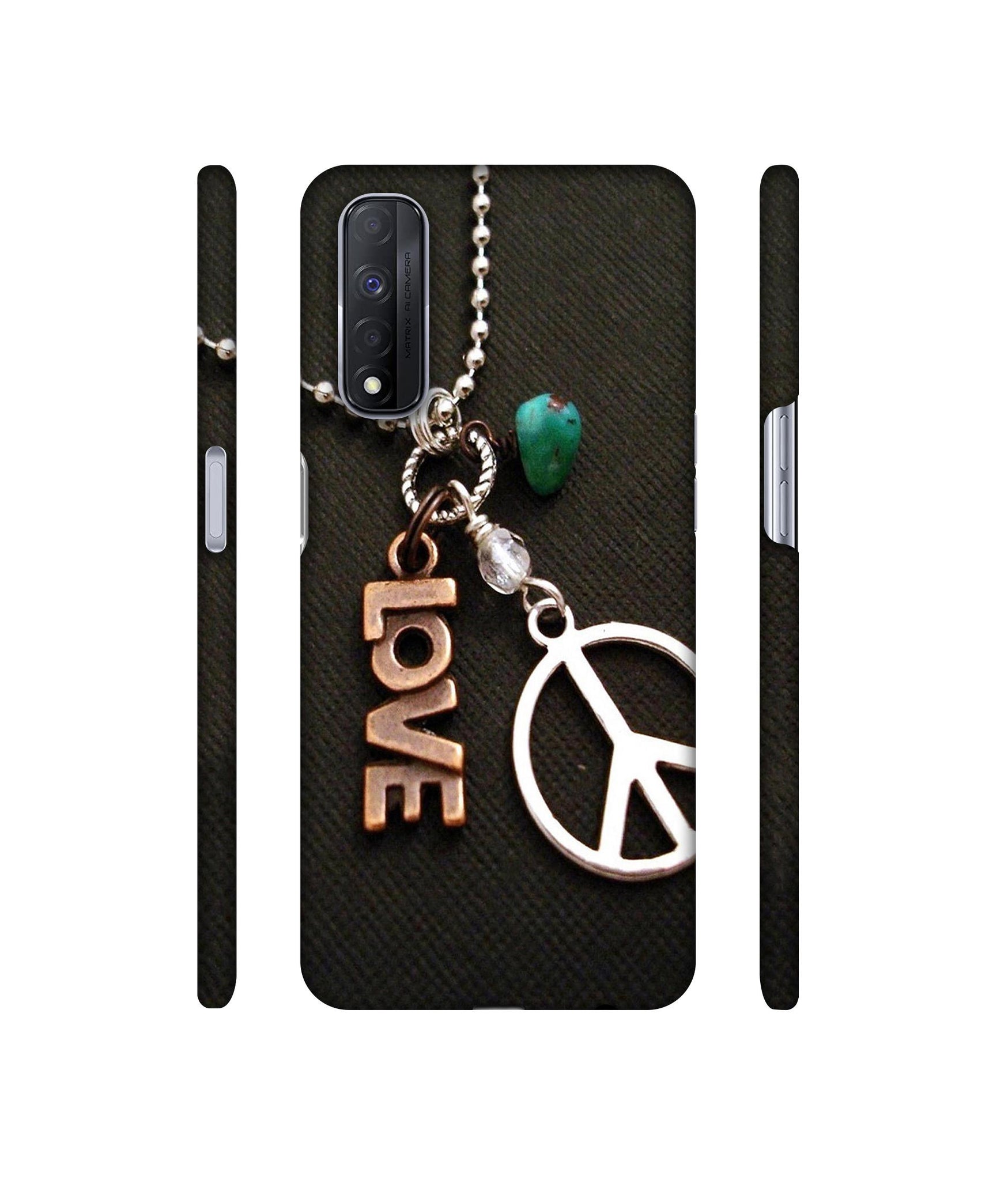 Love and Peace Designer Hard Back Cover for Realme Narzo 30 4G