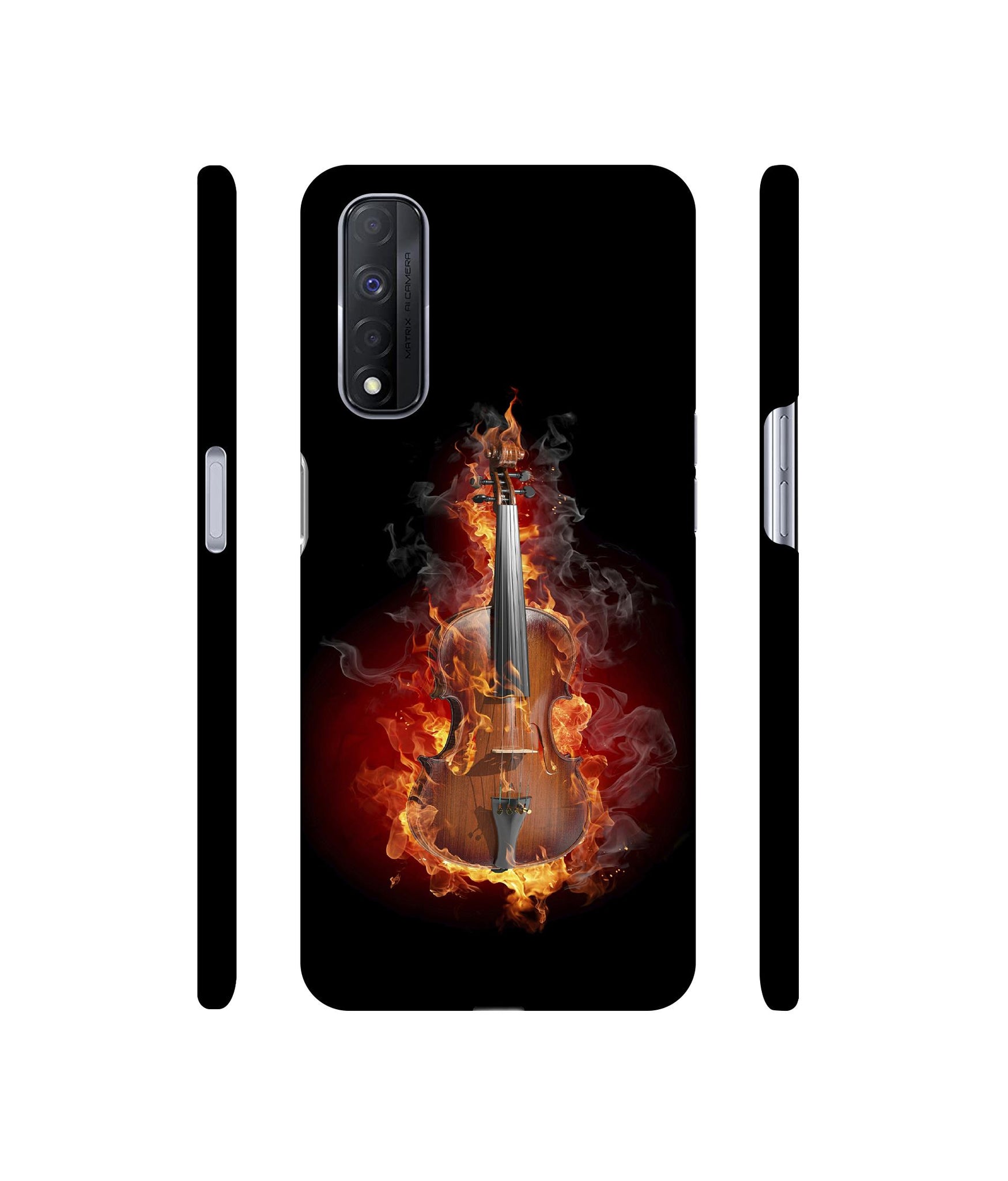 Burning Violin Designer Hard Back Cover for Realme Narzo 30 4G
