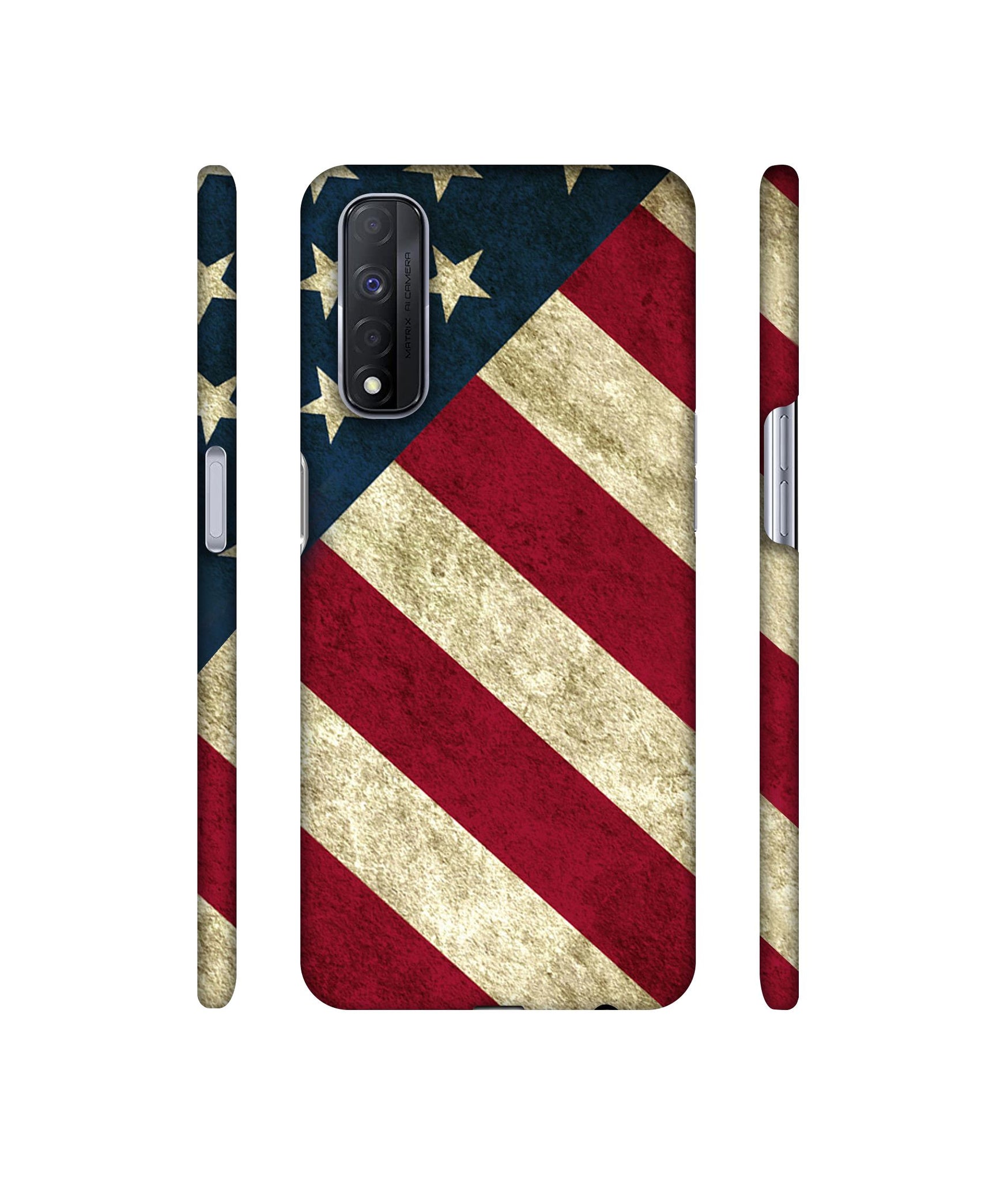 USA Flag Designer Hard Back Cover for Realme Narzo 30 4G