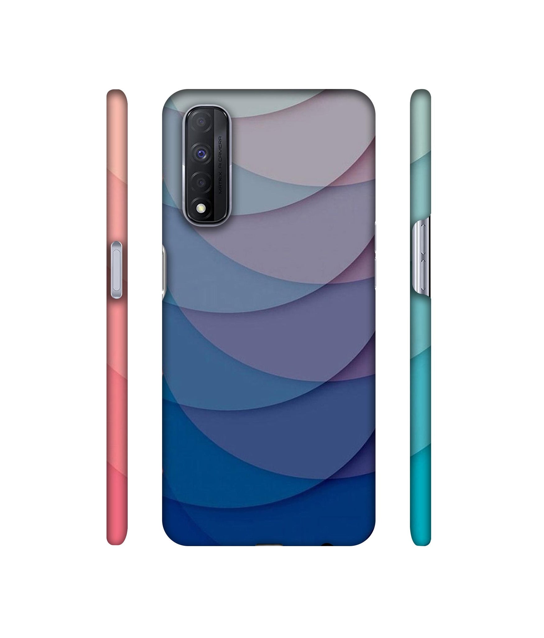 Waves Pattern Print Designer Hard Back Cover for Realme Narzo 30 4G