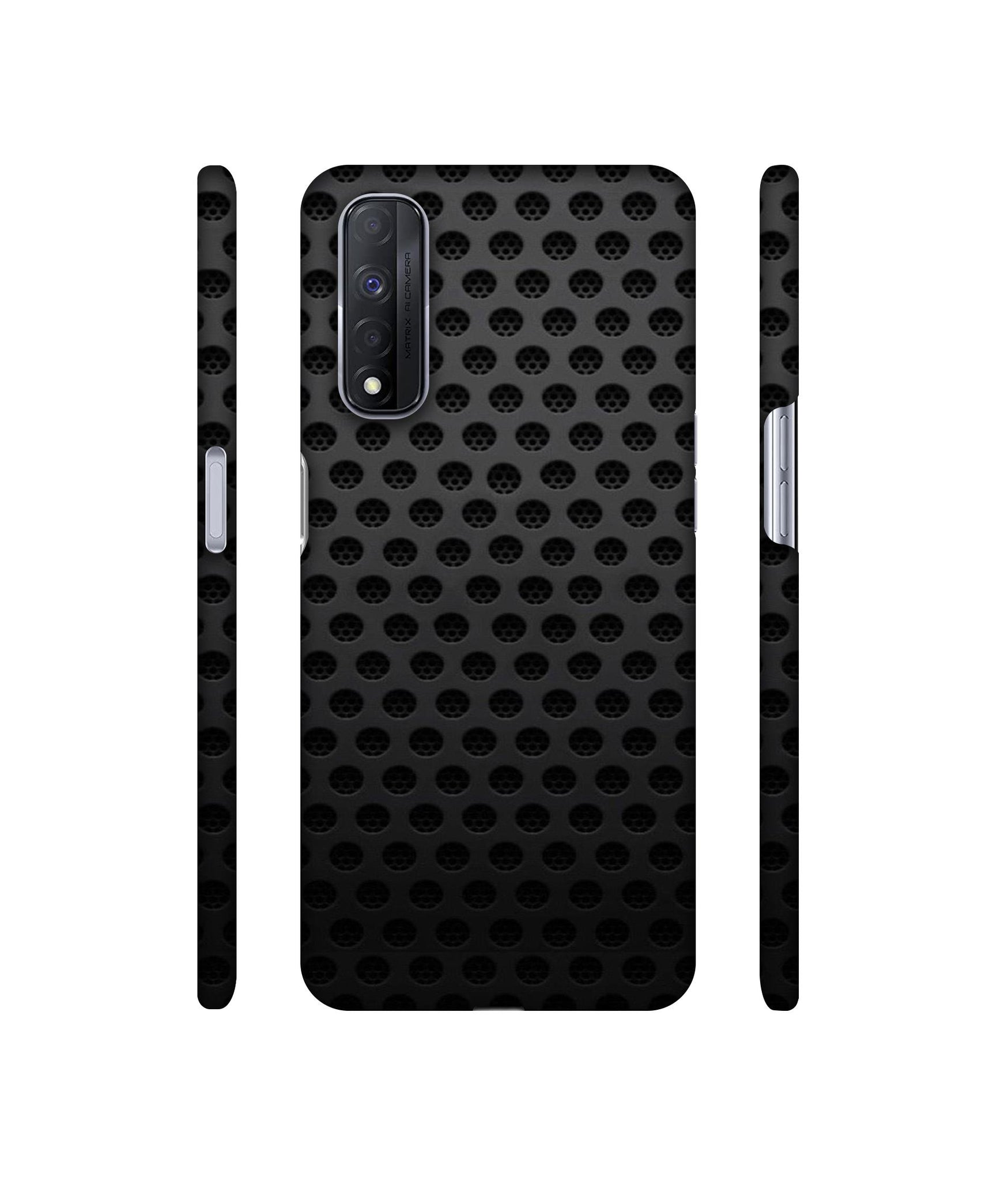 Black Circle Designer Hard Back Cover for Realme Narzo 30 4G