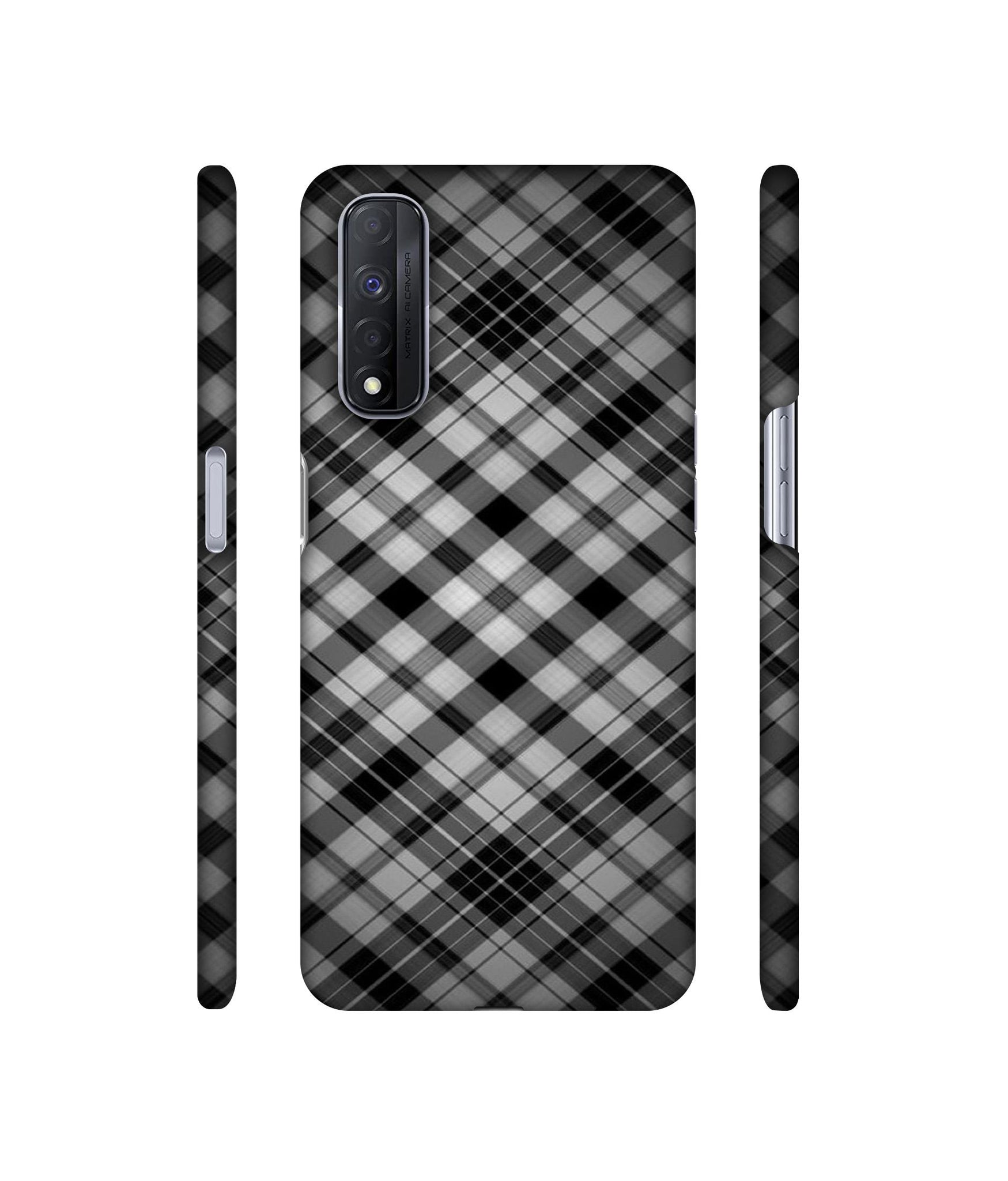 Black Stripes Pattern Designer Hard Back Cover for Realme Narzo 30 4G