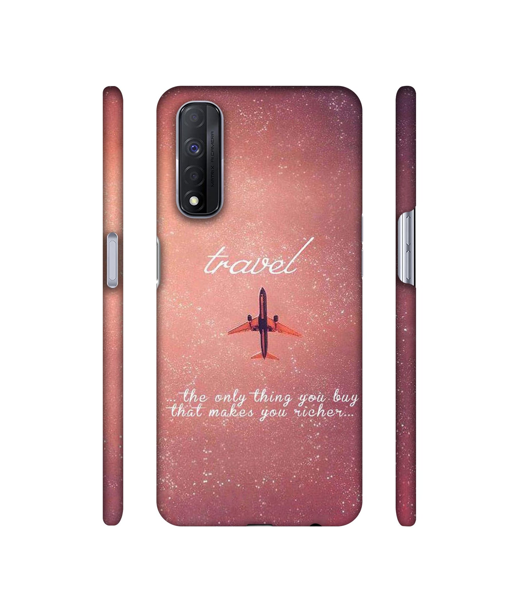 Travel with Plane Designer Hard Back Cover for Realme Narzo 30 4G