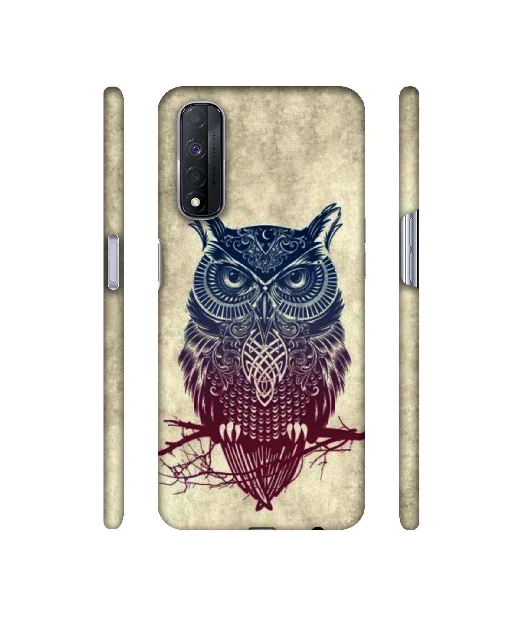 Owl Pattern Designer Hard Back Cover for Realme Narzo 30 4G