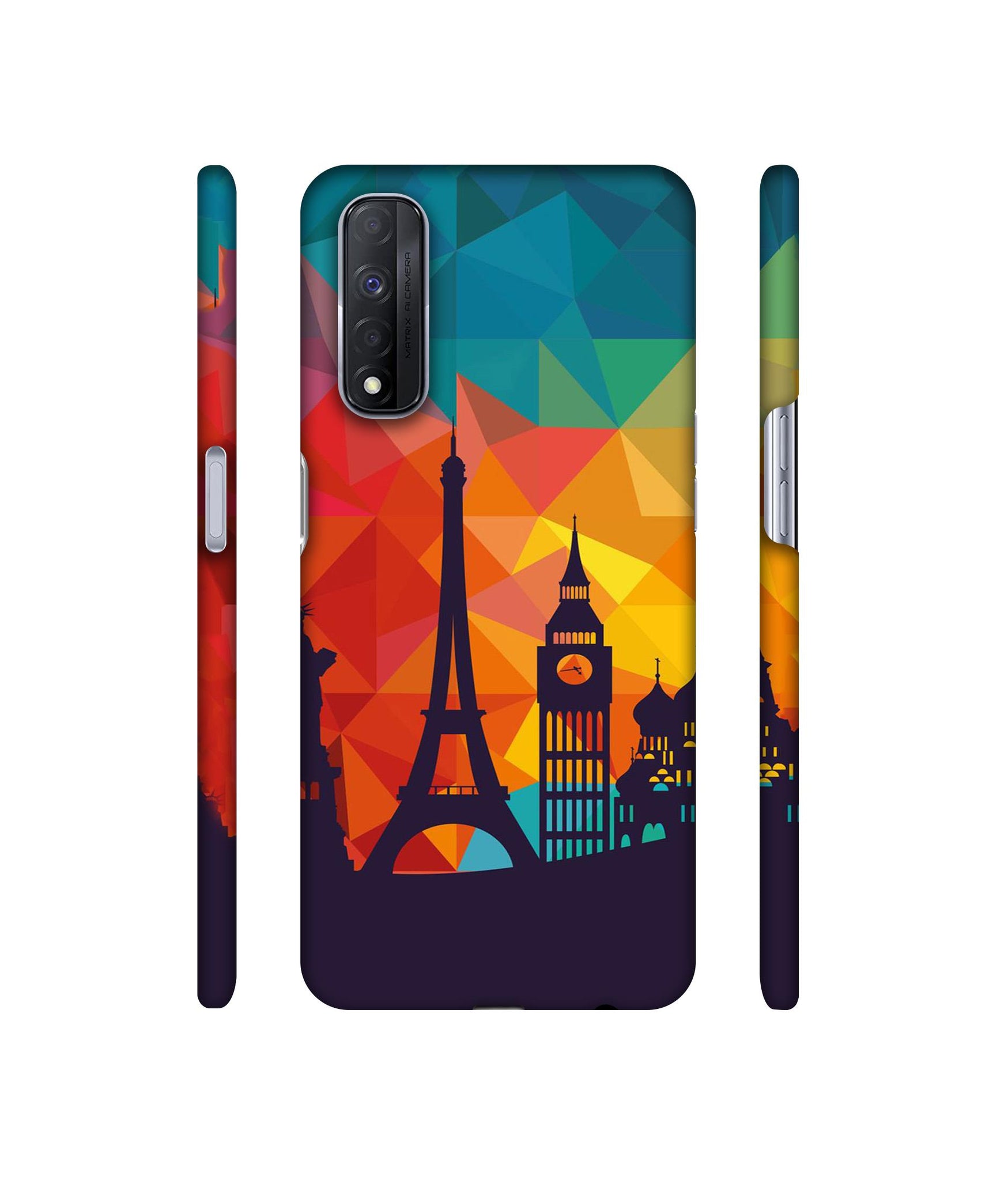 Colored Paris Designer Hard Back Cover for Realme Narzo 30 4G