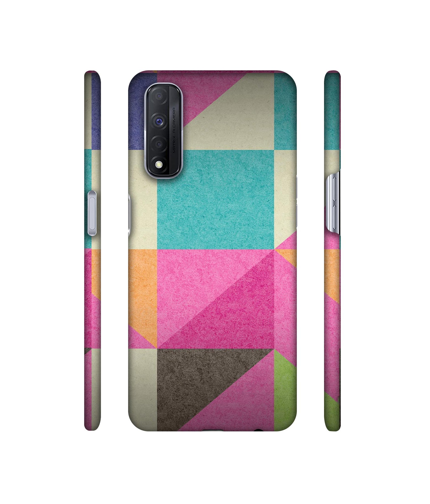 Pink Cyan Designer Hard Back Cover for Realme Narzo 30 4G