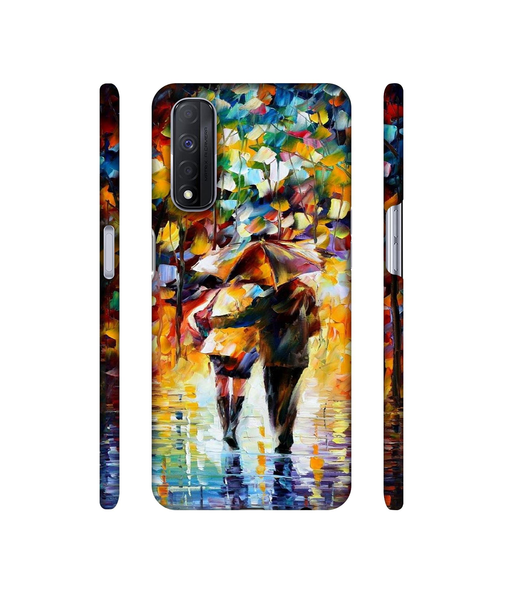 Paint Couple Pattern Designer Hard Back Cover for Realme Narzo 30 4G