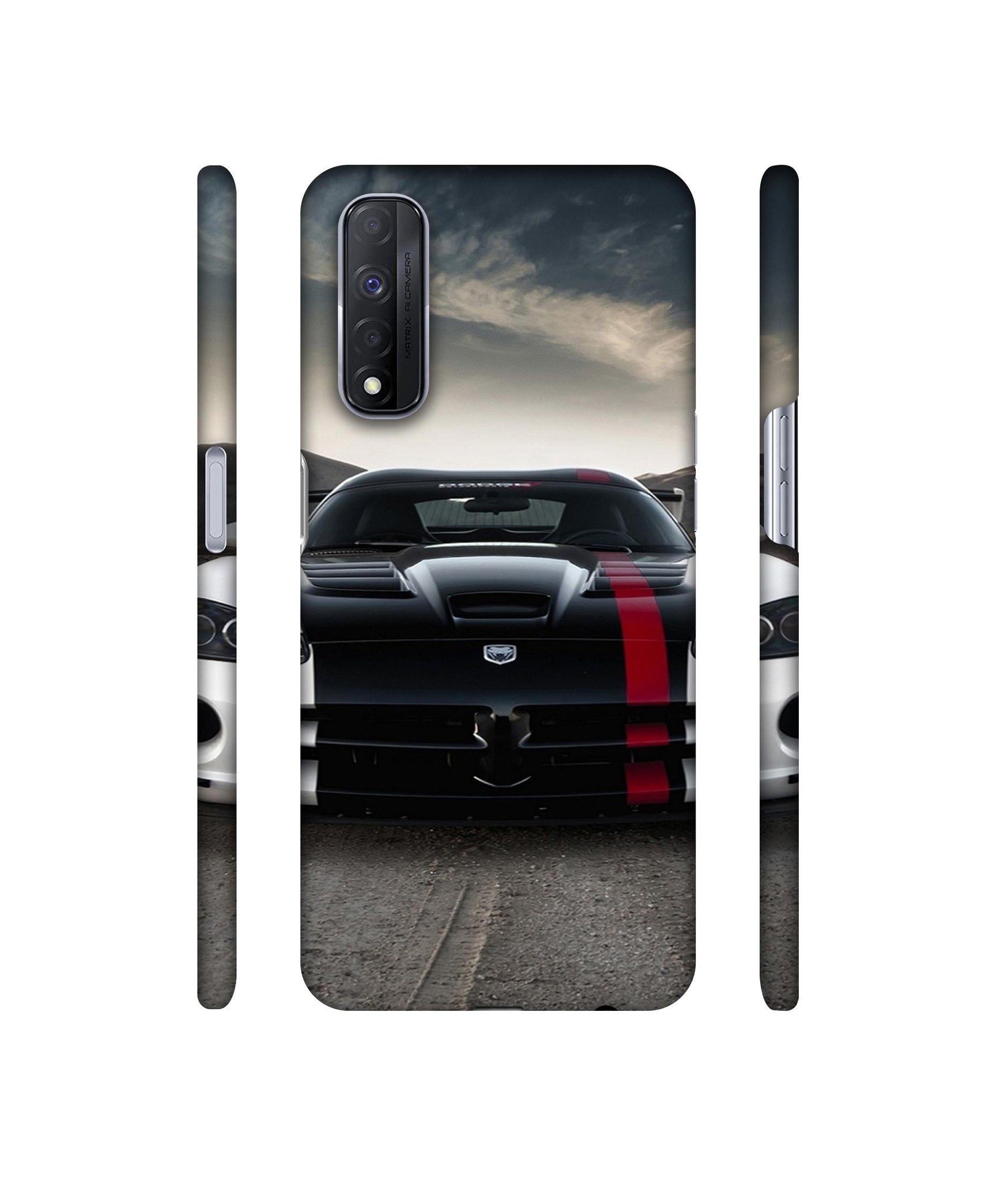 Sports Car Pattern Designer Hard Back Cover for Realme Narzo 30 4G