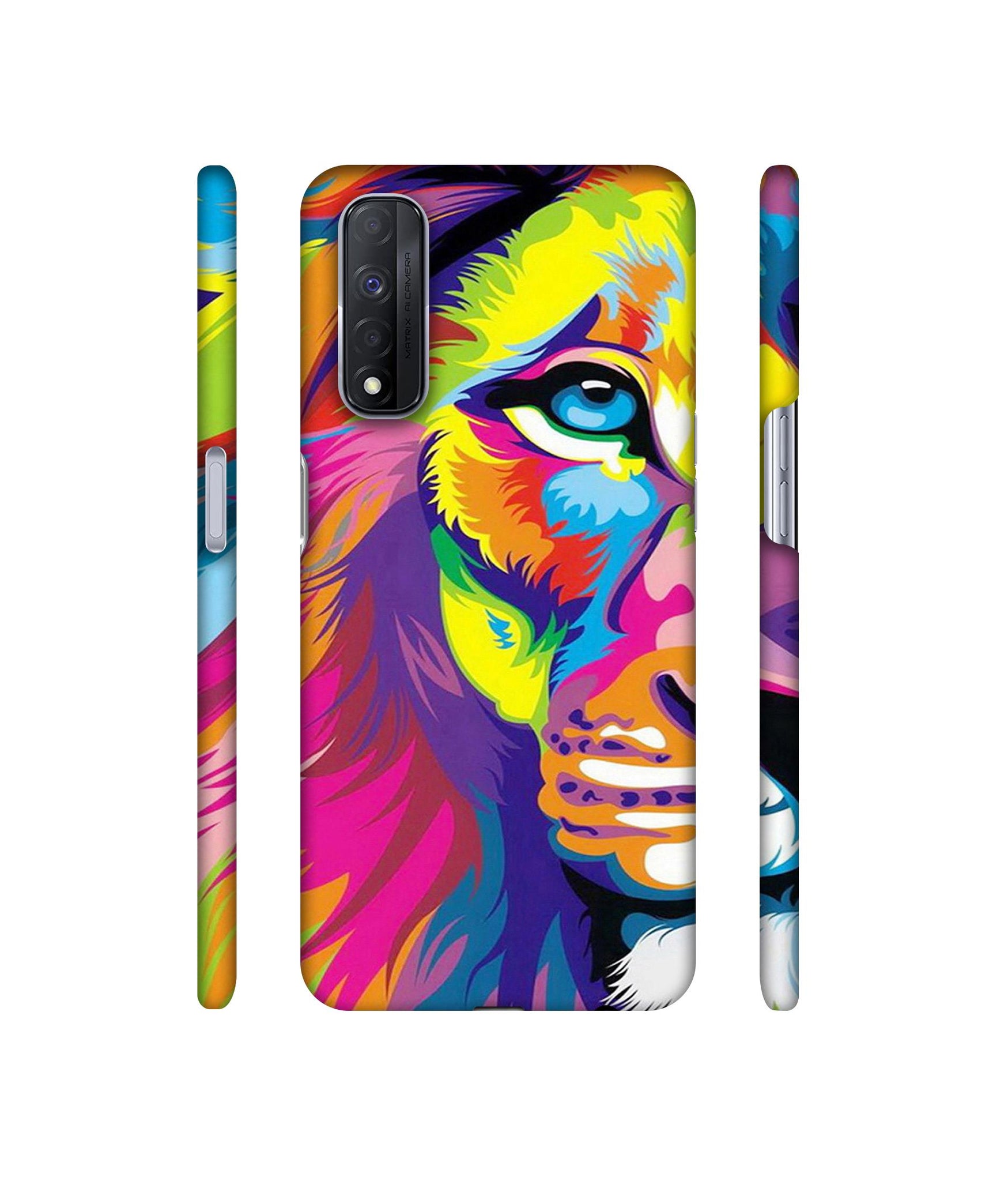 Lion Designer Hard Back Cover for Realme Narzo 30 4G
