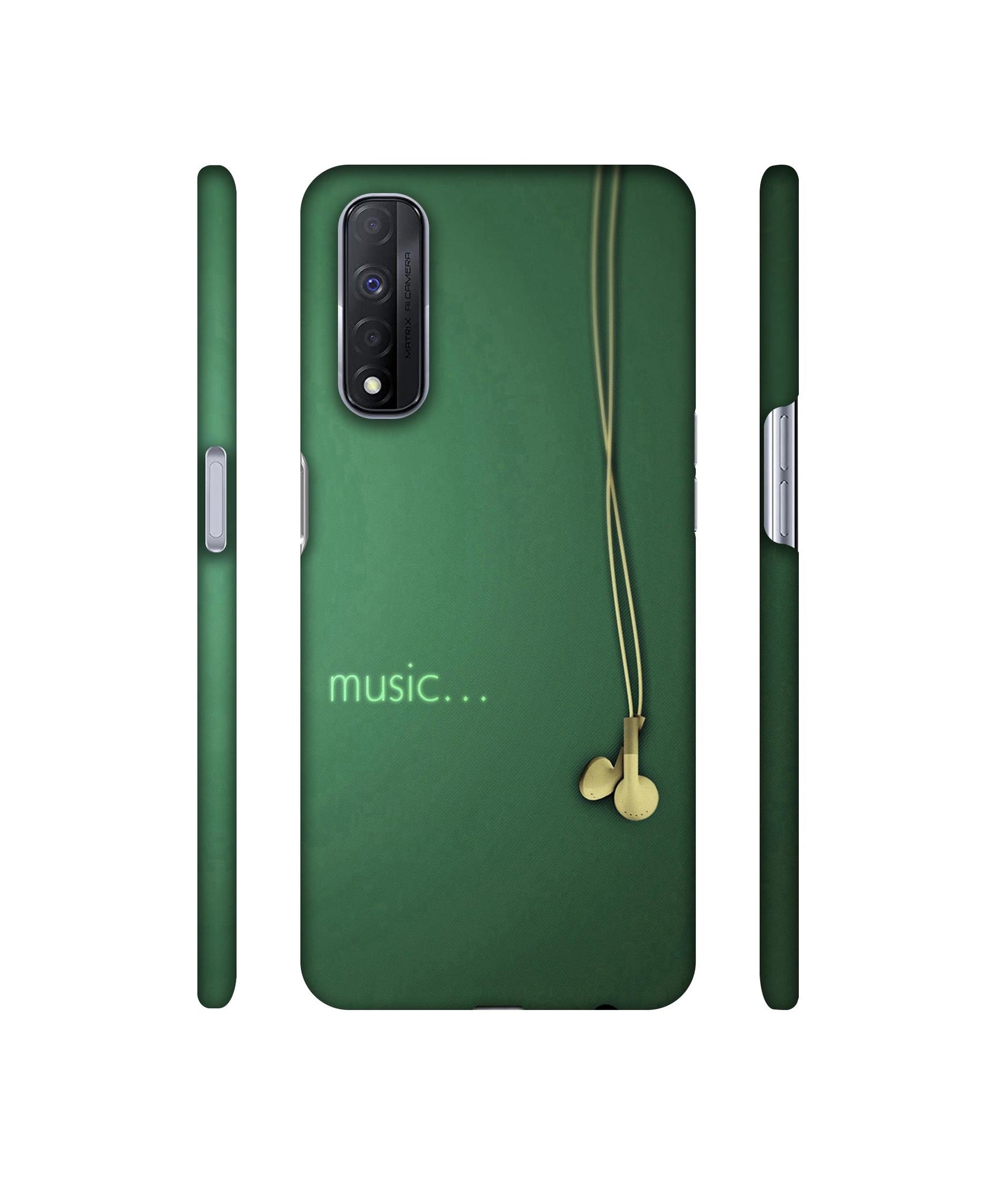 Headphone Music Designer Hard Back Cover for Realme Narzo 30 4G