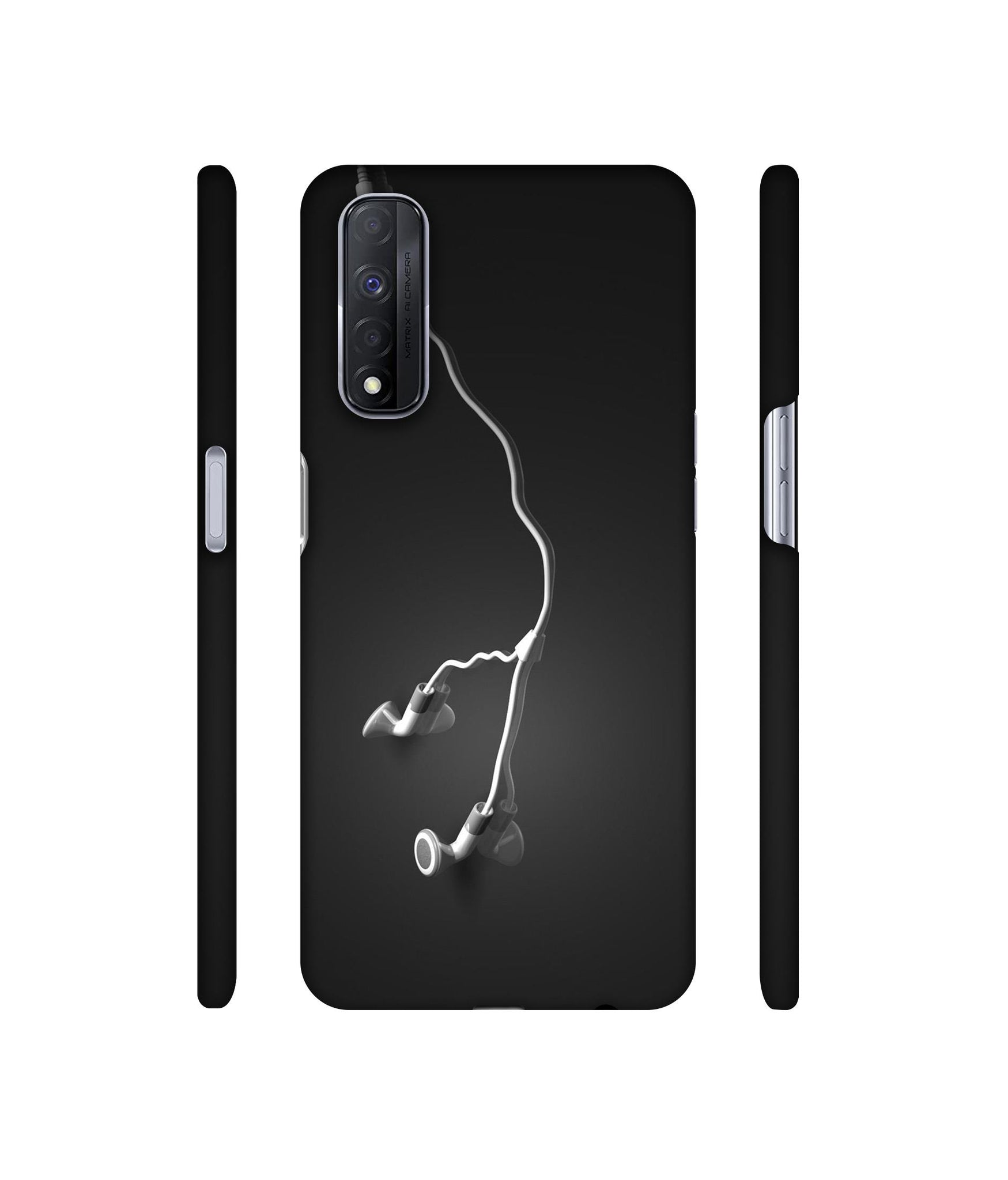 Headphone Designer Hard Back Cover for Realme Narzo 30 4G