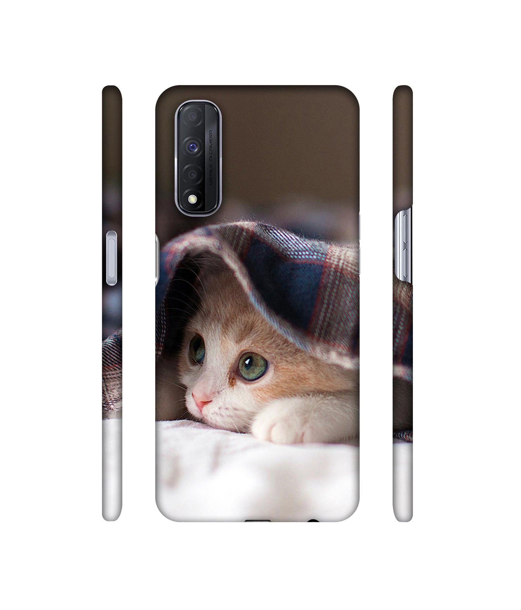 Sleepy Kitten Designer Hard Back Cover for Realme Narzo 30 4G