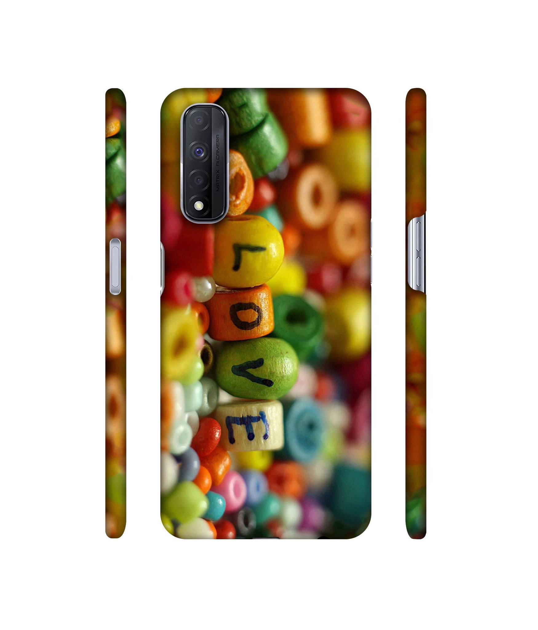 Colorful Love Designer Hard Back Cover for Realme Narzo 30 4G