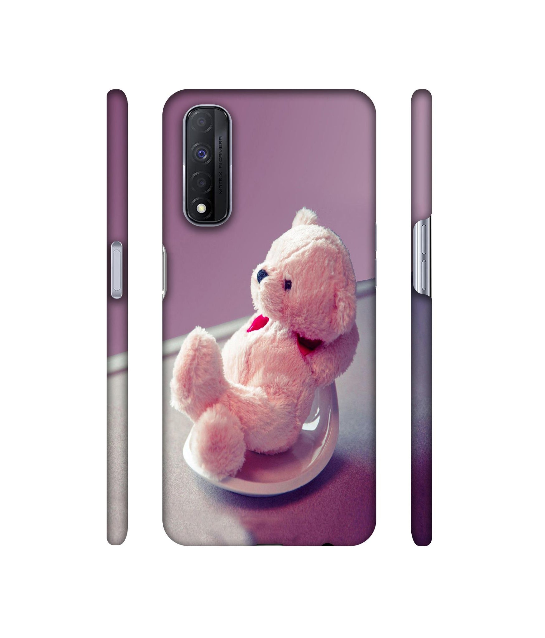 Cute Teddy Bear Designer Hard Back Cover for Realme Narzo 30 4G