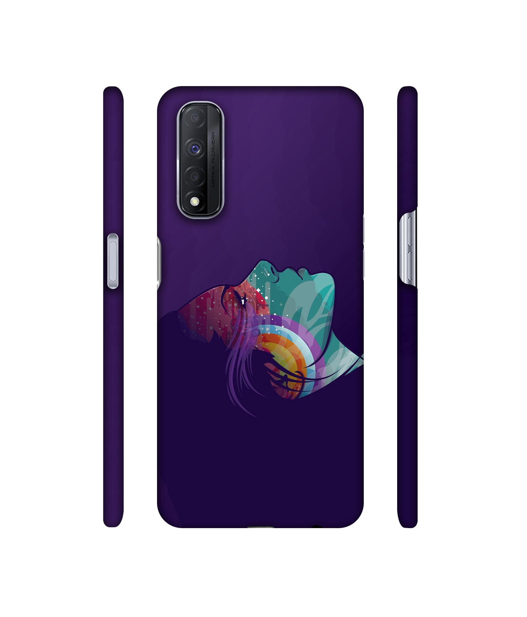 Vector Girl Designer Hard Back Cover for Realme Narzo 30 4G