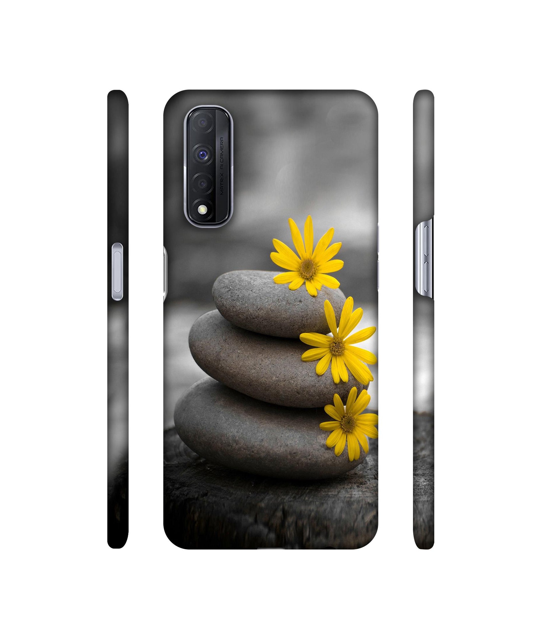 Stones And Flower Designer Hard Back Cover for Realme Narzo 30 4G
